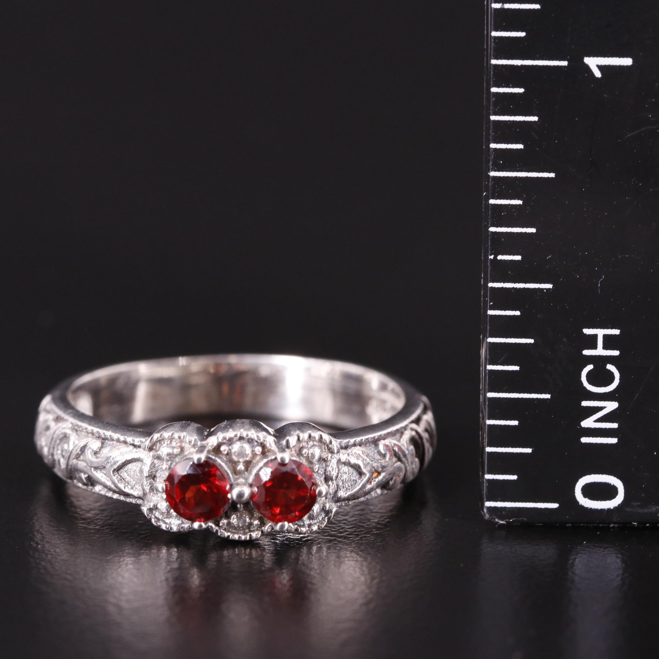 Sterling Garnet Ring