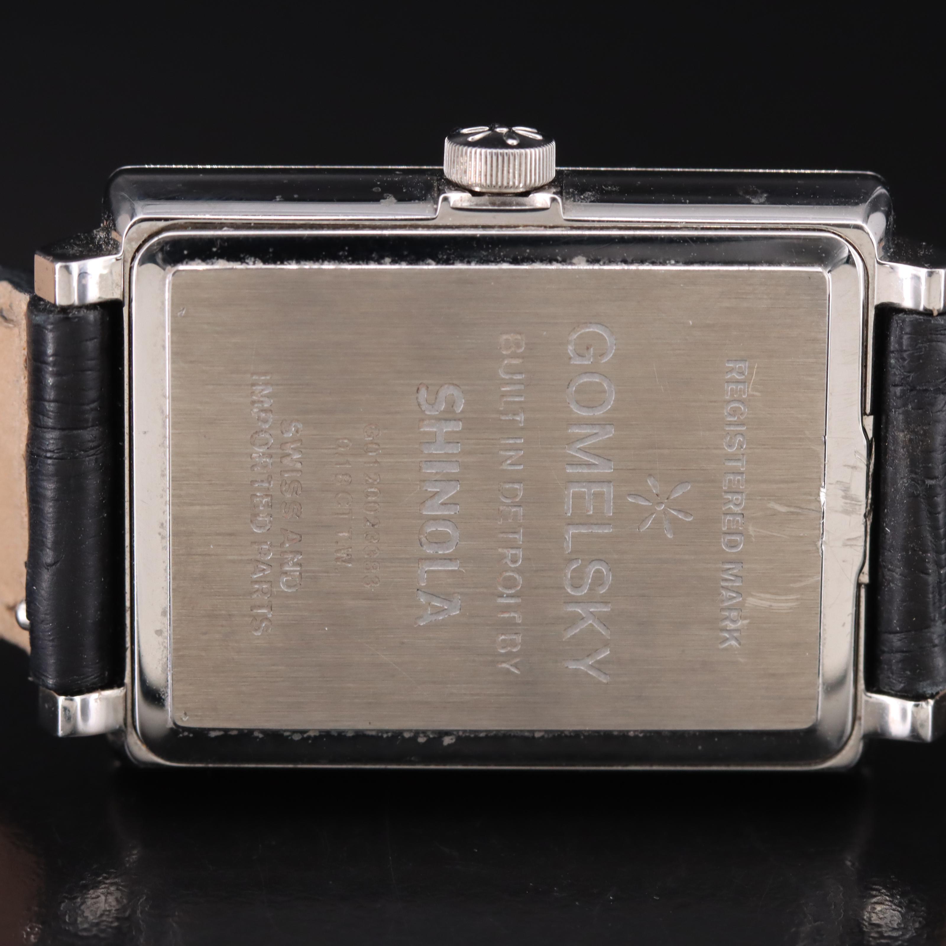 Shinola Gomelsky Malachite and Diamond Dial Watch