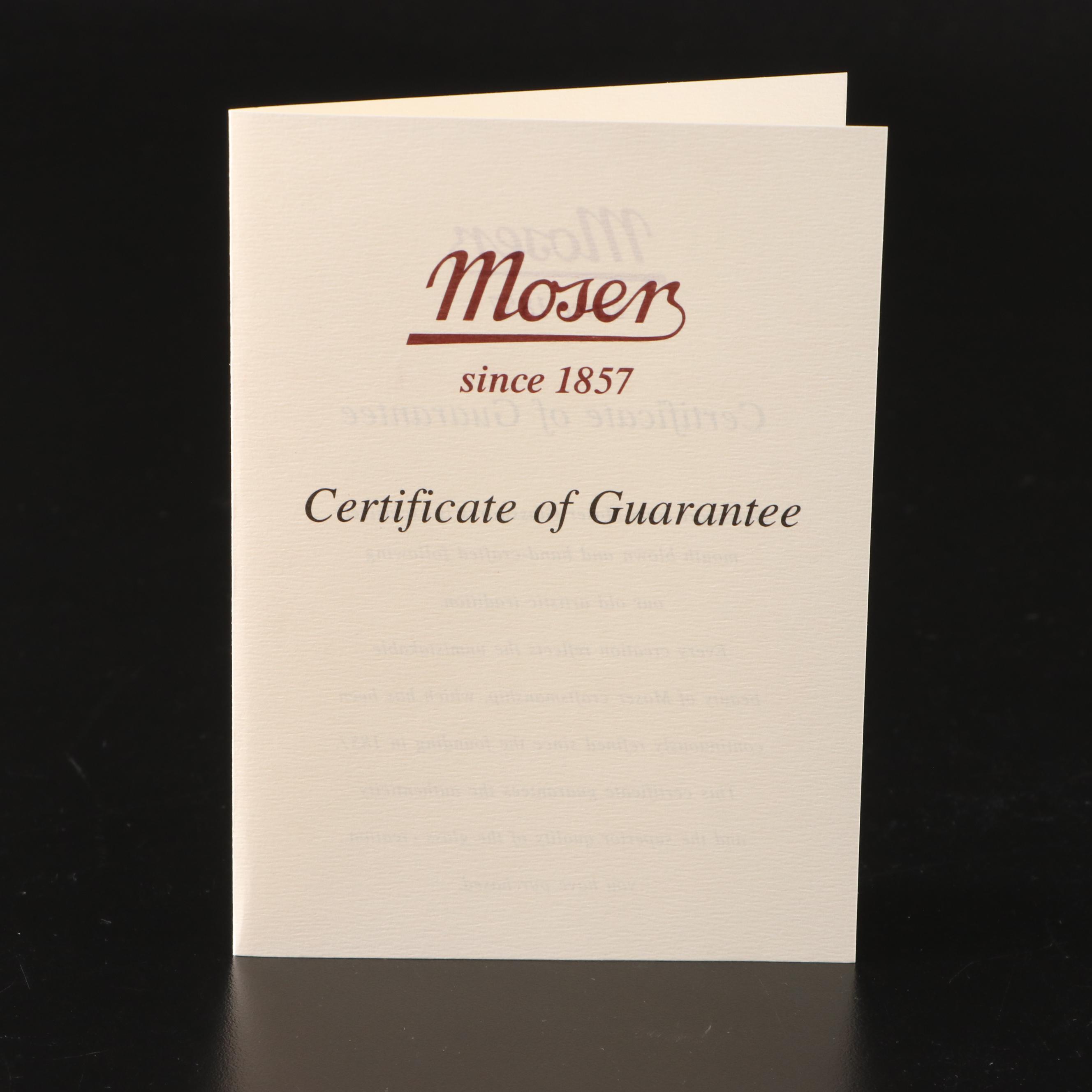 Moser Cut and Engraved Crystal Giraffe Figure, 2005