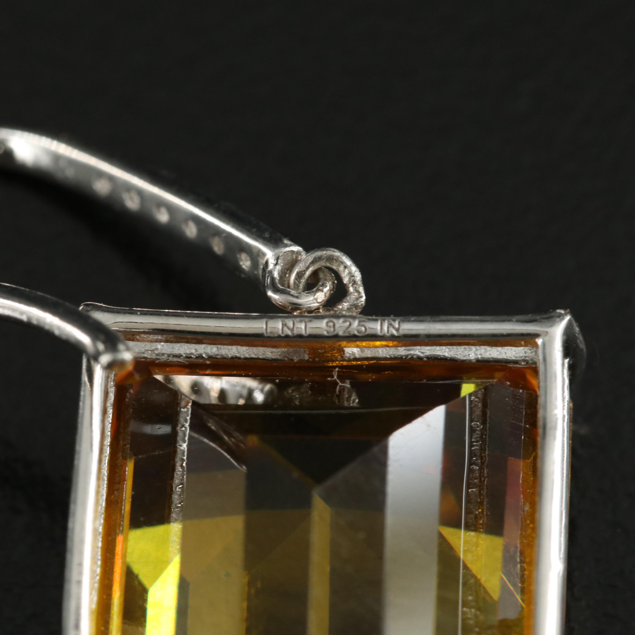 Sterling Cubic Zirconia Drop Earrings