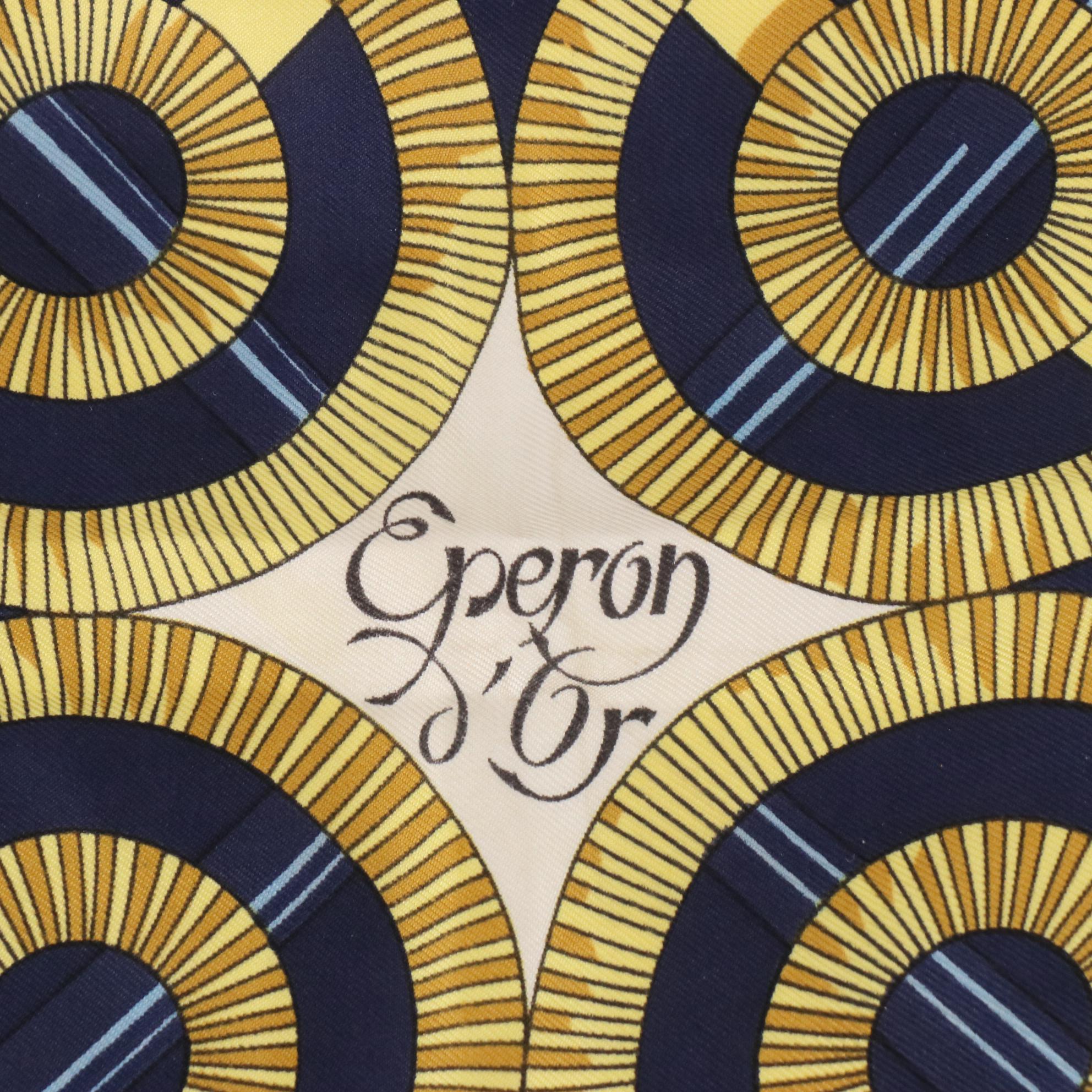 Hermès "Eperon d'Or" Silk Twill Scarf
