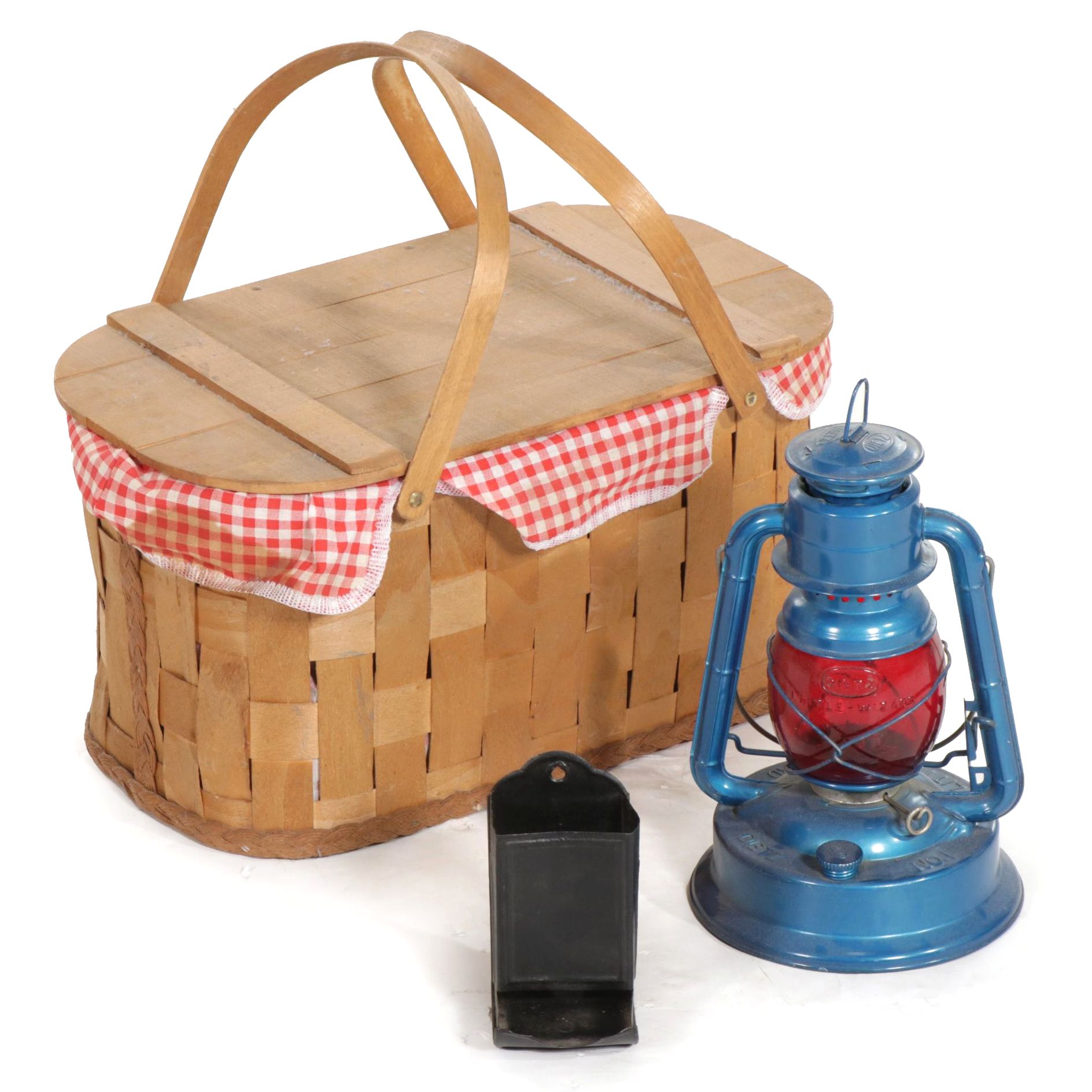Dietz Little Wizard Lantern, Picnic Basket and Wall-Mount Match Safe