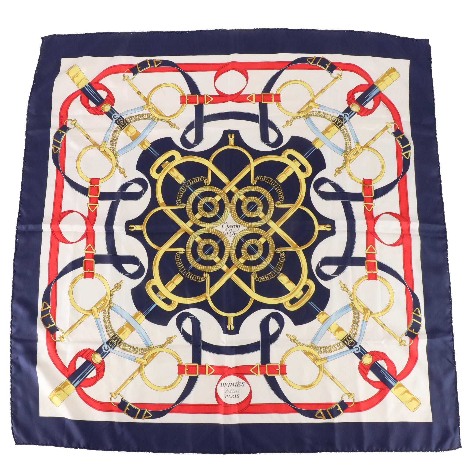 Hermès "Eperon d'Or" Silk Twill Scarf
