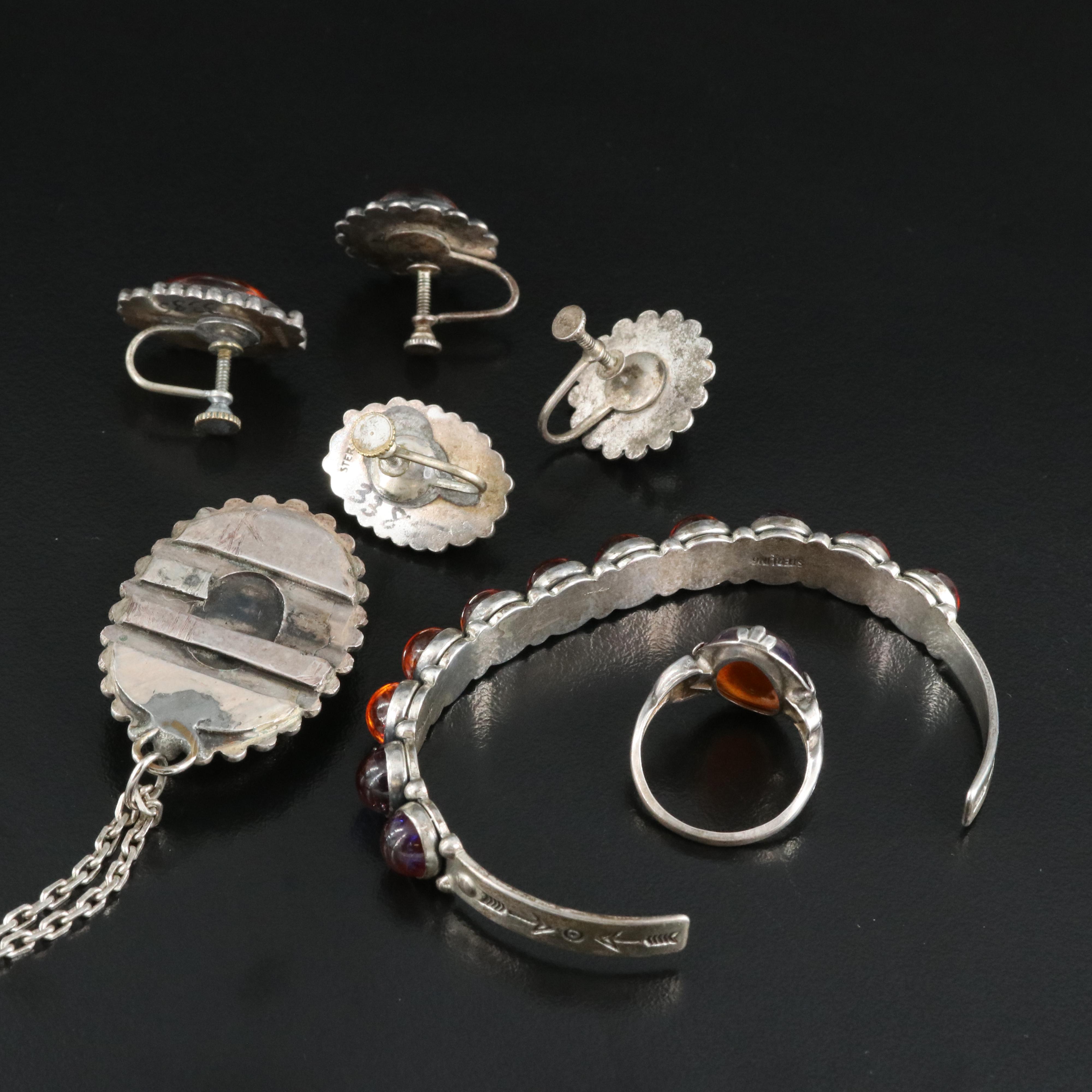 Vintage Dragon's Breath Grouping Including Sterling and Fine Silver