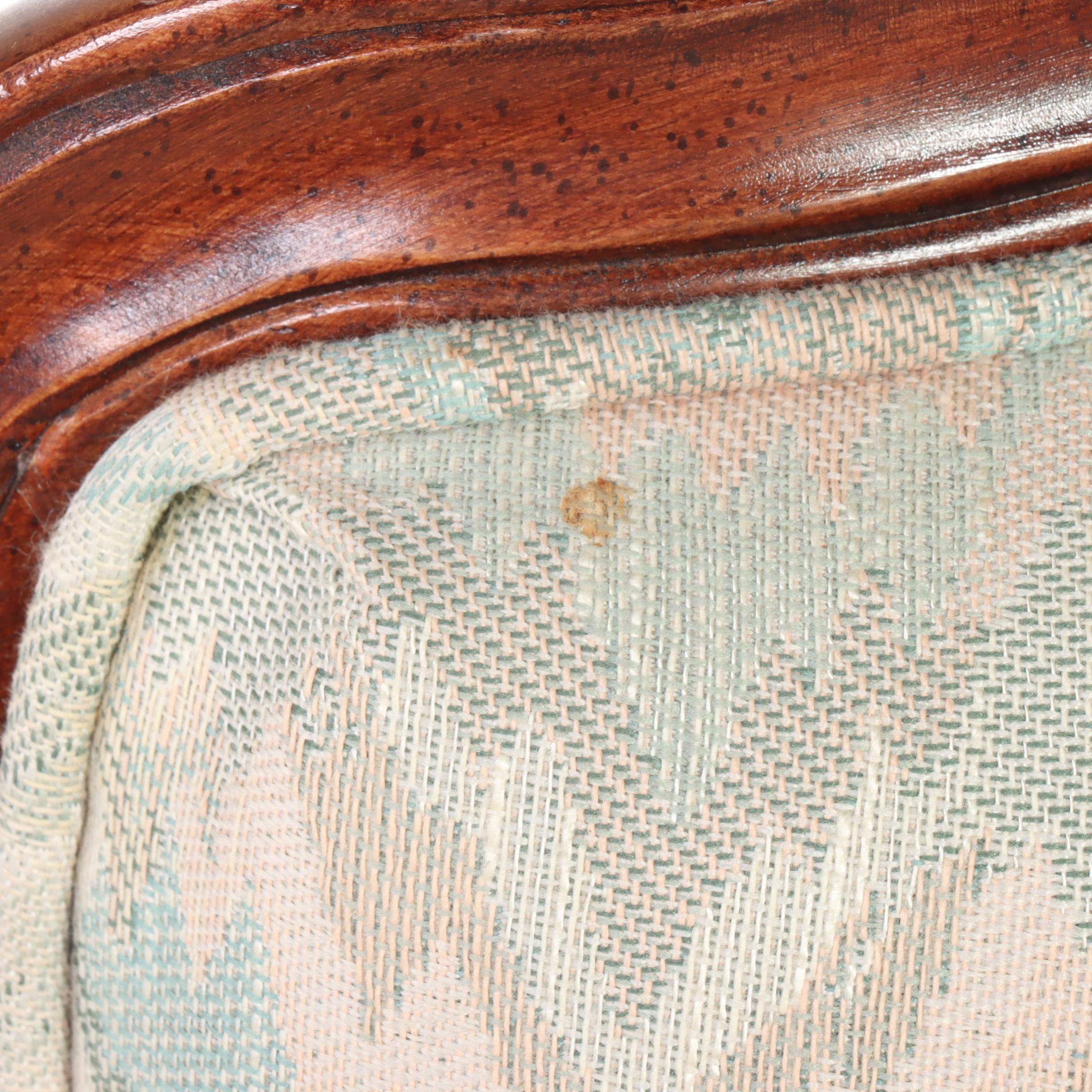 Sam Moore Furniture Louis XV Style Maple and Custom-Upholstered Fauteuil