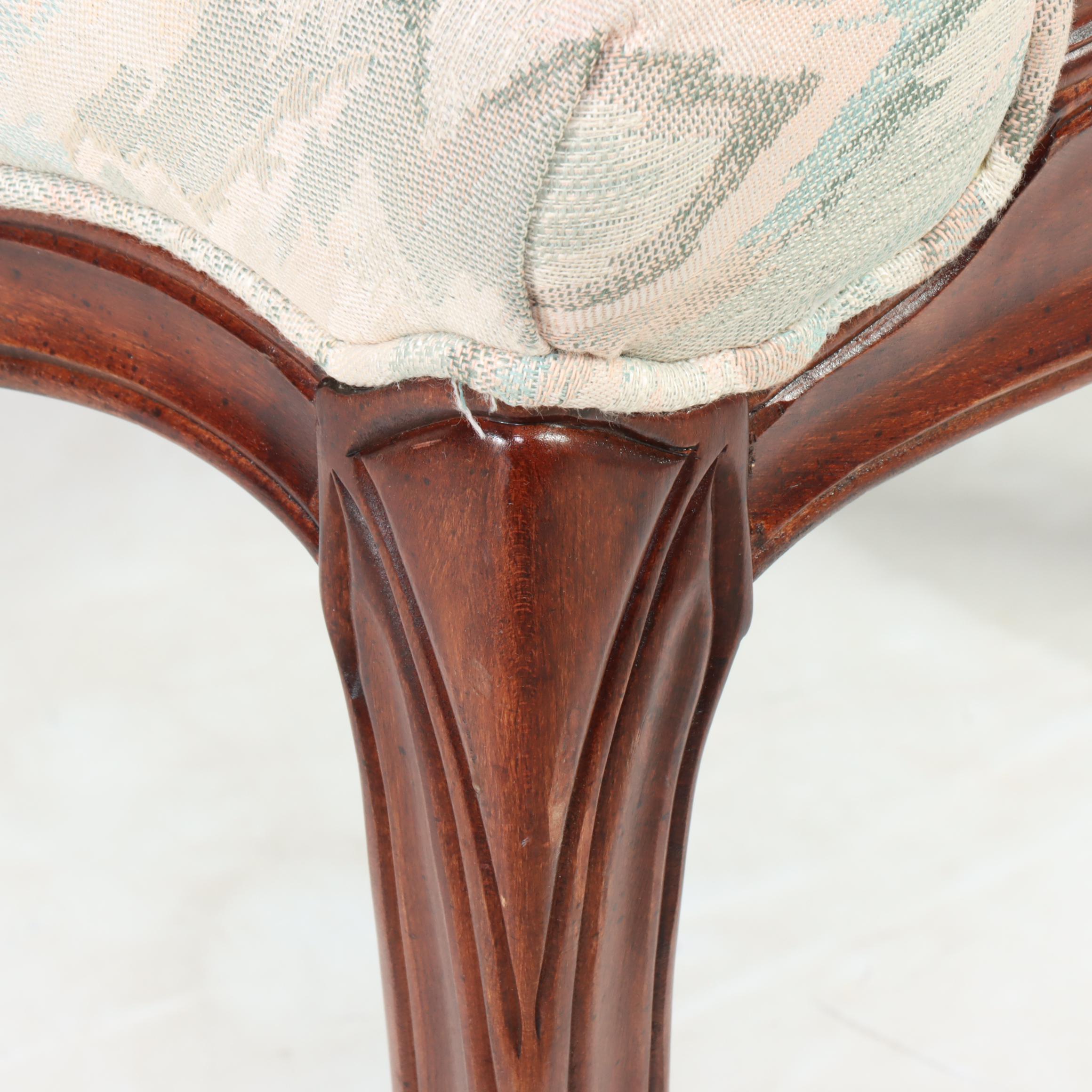 Sam Moore Furniture Louis XV Style Maple and Custom-Upholstered Fauteuil