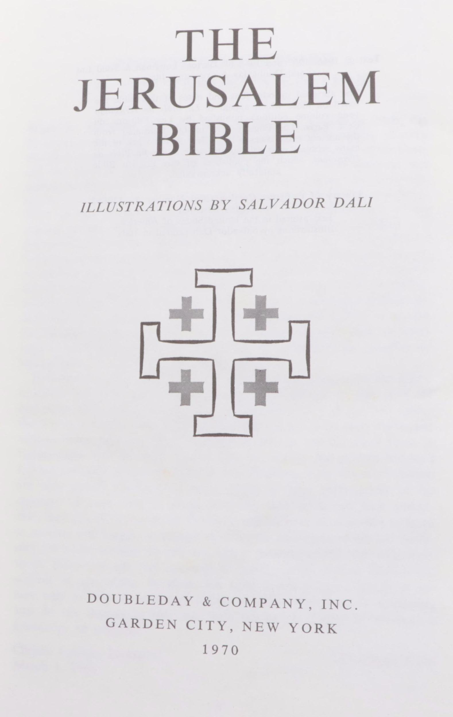 Salvador Dalí Illustrated Jerusalem Bible Edited by Alexander Jones, 1970