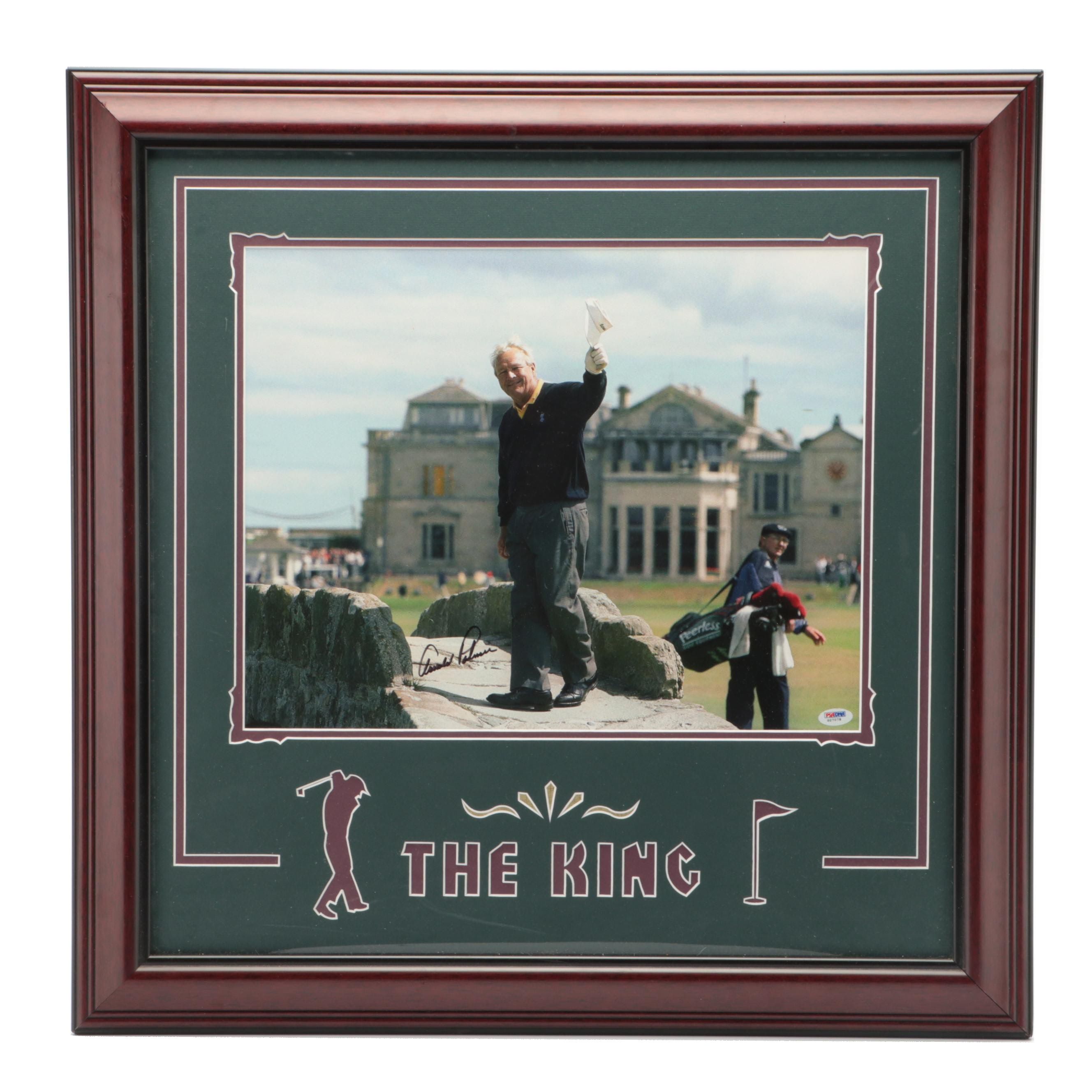 Arnold Palmer Signed Giclée In a Matted "The King" Display