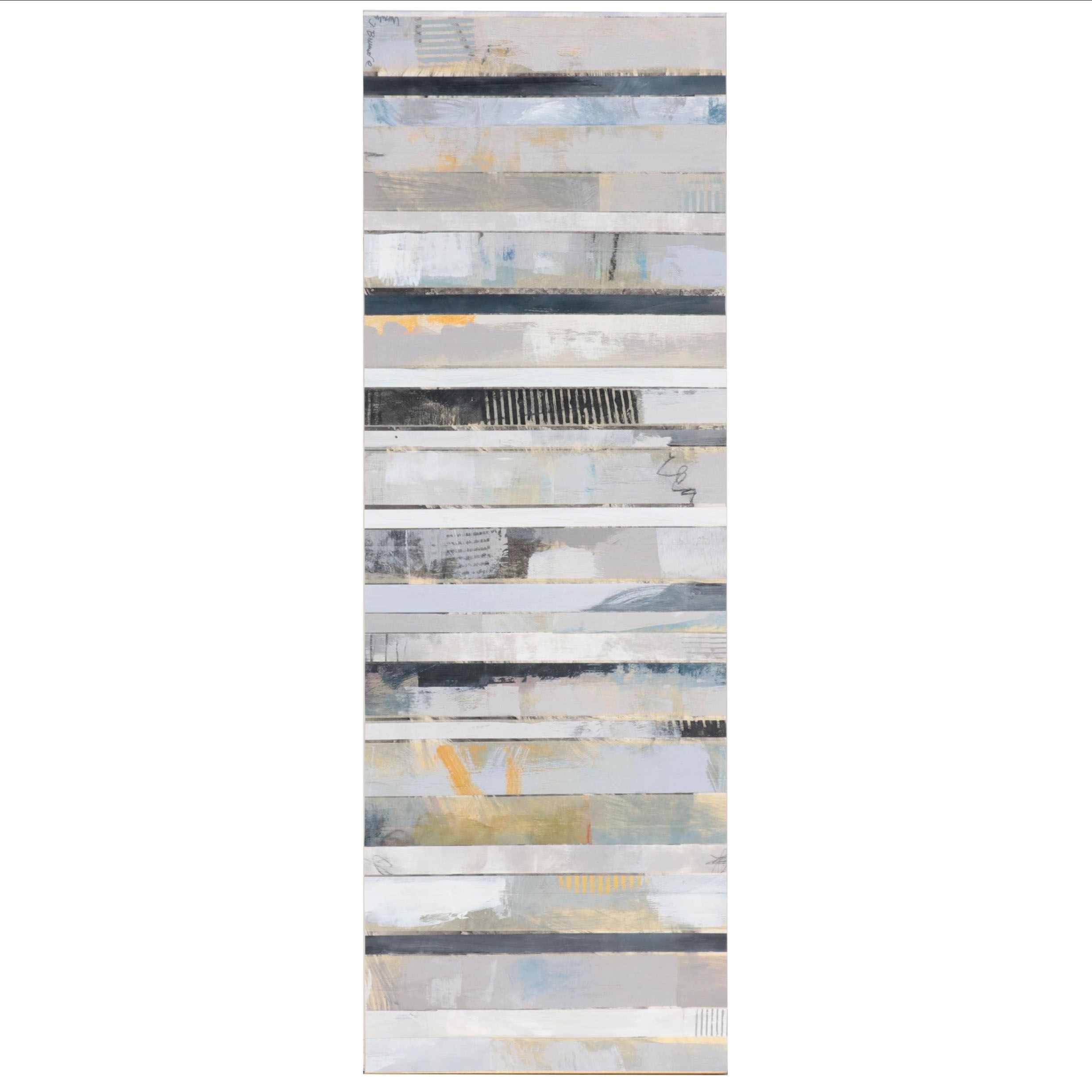 Ursula Brenner Large-Scale Abstract Mixed Media Painting, 21st Century