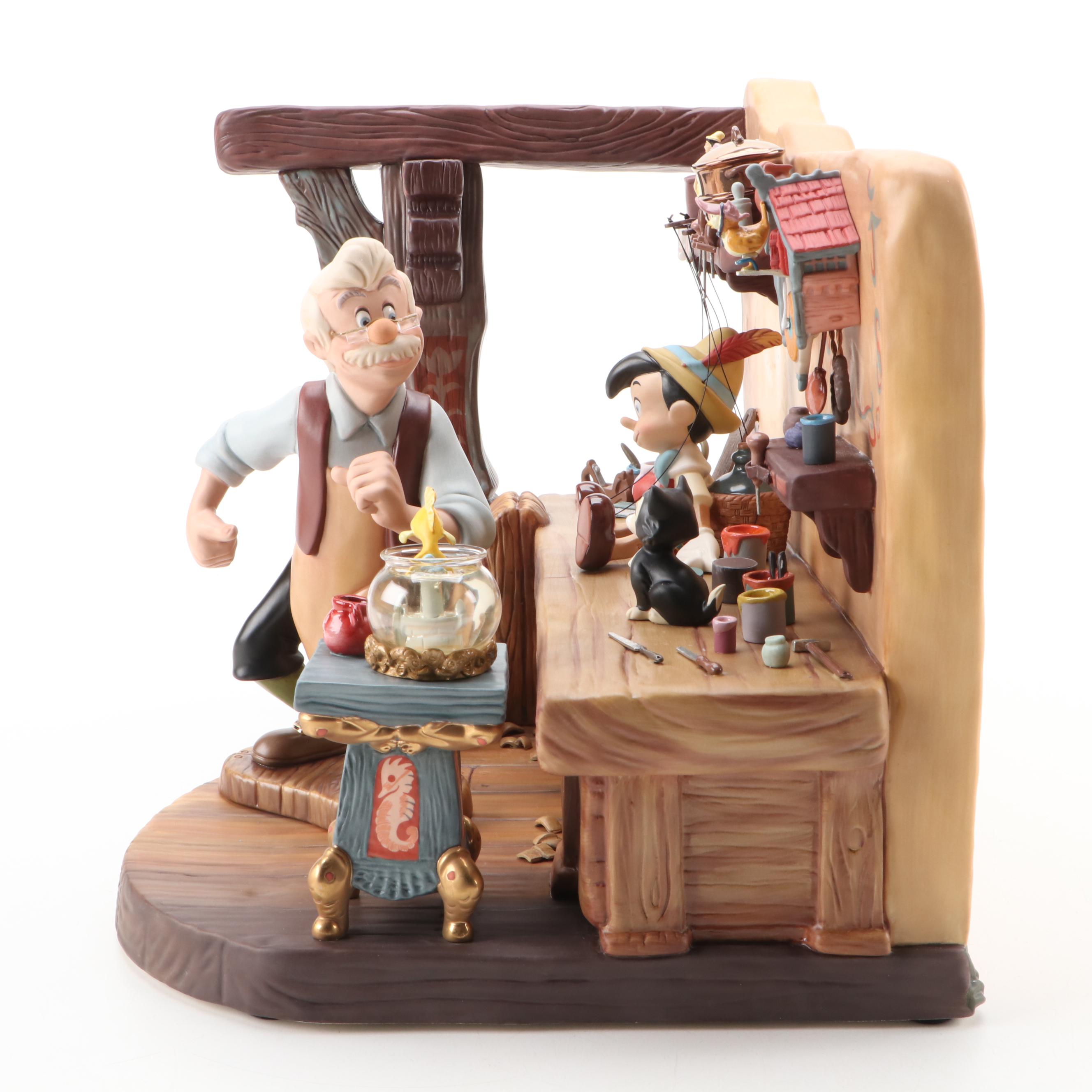 Walt Disney Classics "The Finishing Touch" with Pinocchio and Geppetto