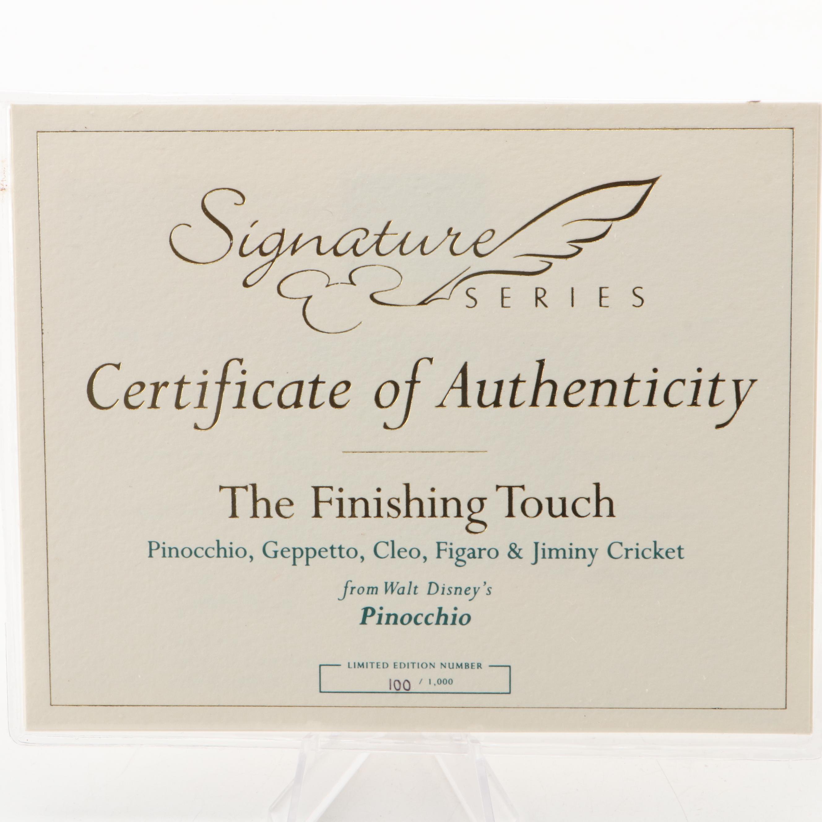 Walt Disney Classics "The Finishing Touch" with Pinocchio and Geppetto