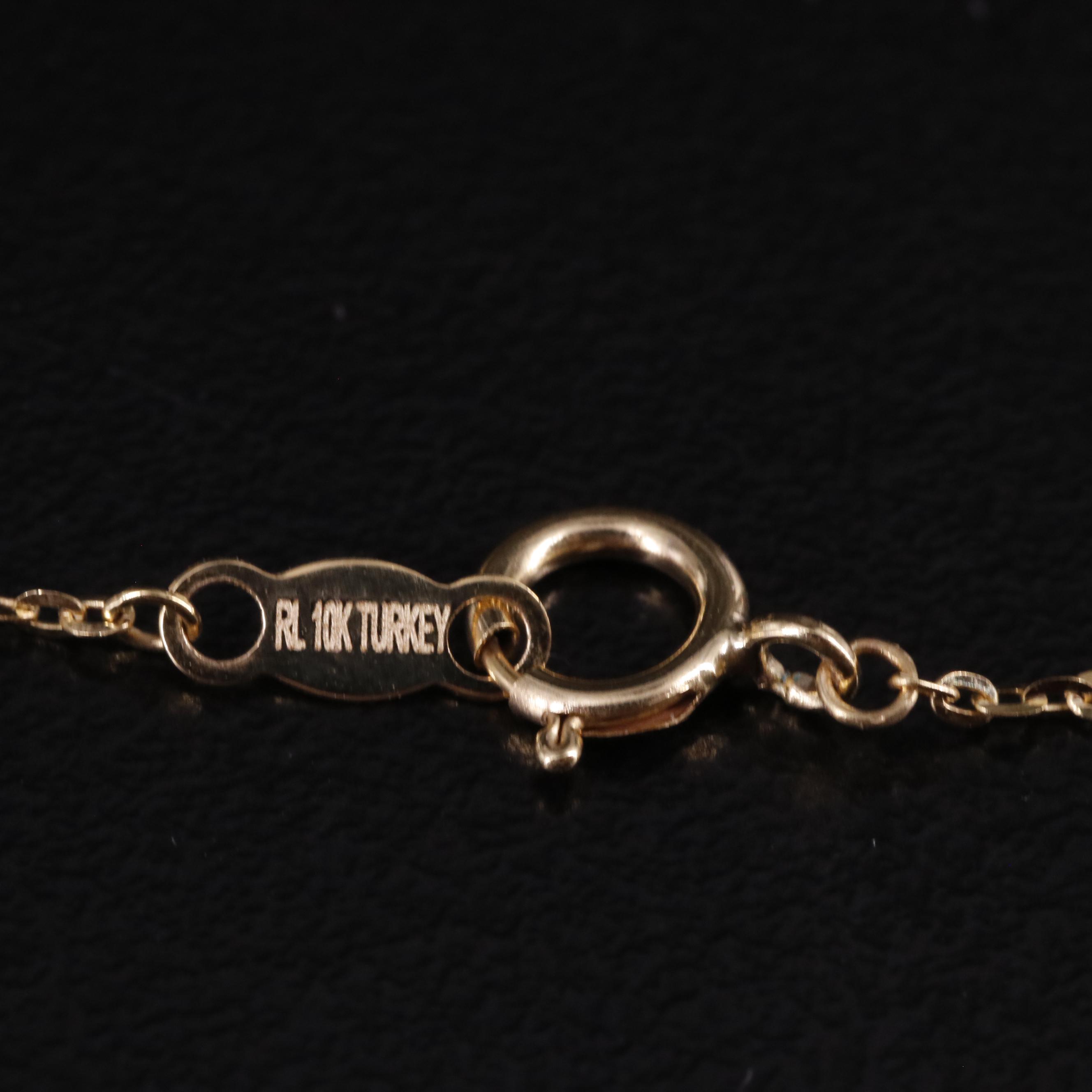 10K "Mama" and Heart Necklace