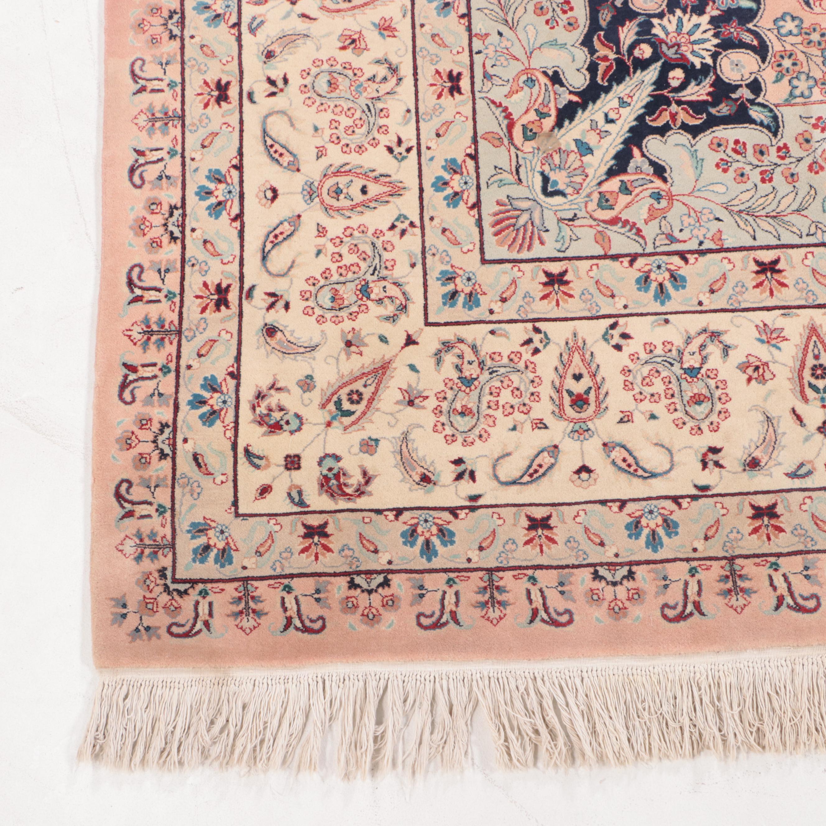9'1 x 13'2 Hand-Knotted Persian Kerman Room Sized Rug