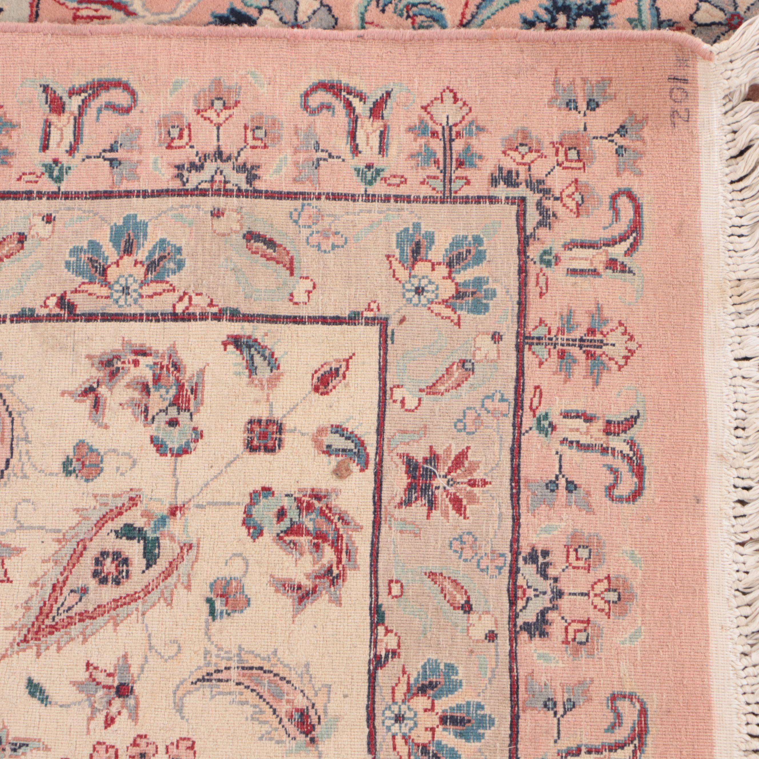 9'1 x 13'2 Hand-Knotted Persian Kerman Room Sized Rug