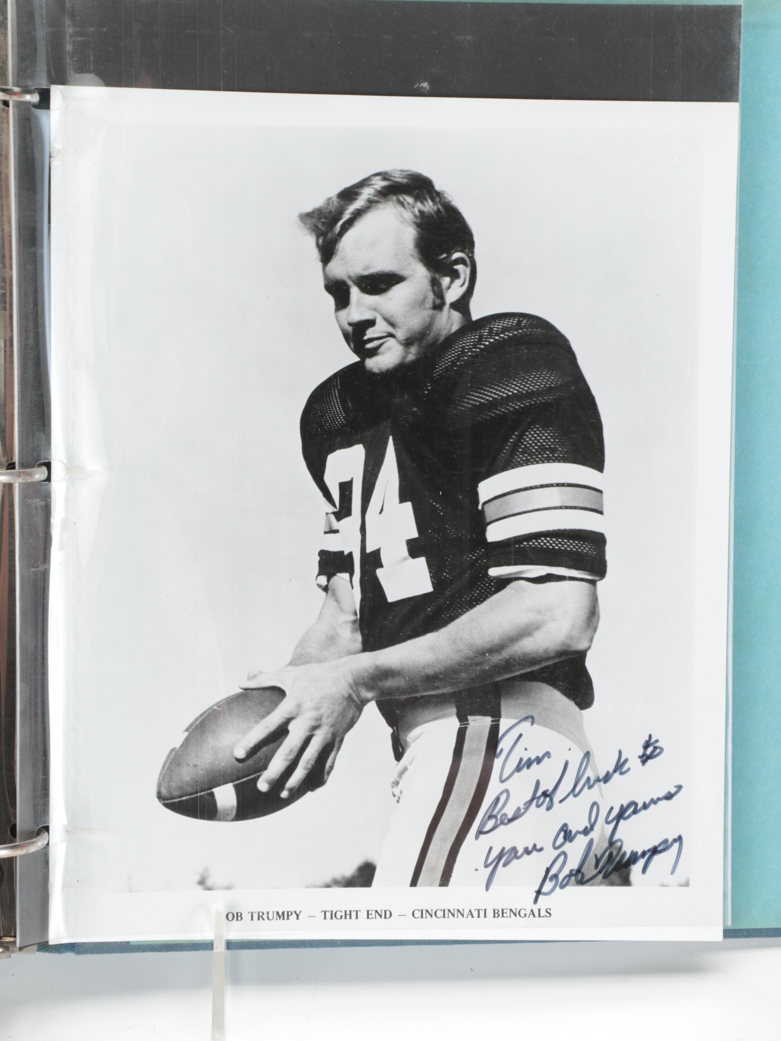 Bob Trumpy Signed Photo with Ohio State Jacket, Bengals Stuffed Animal, and More