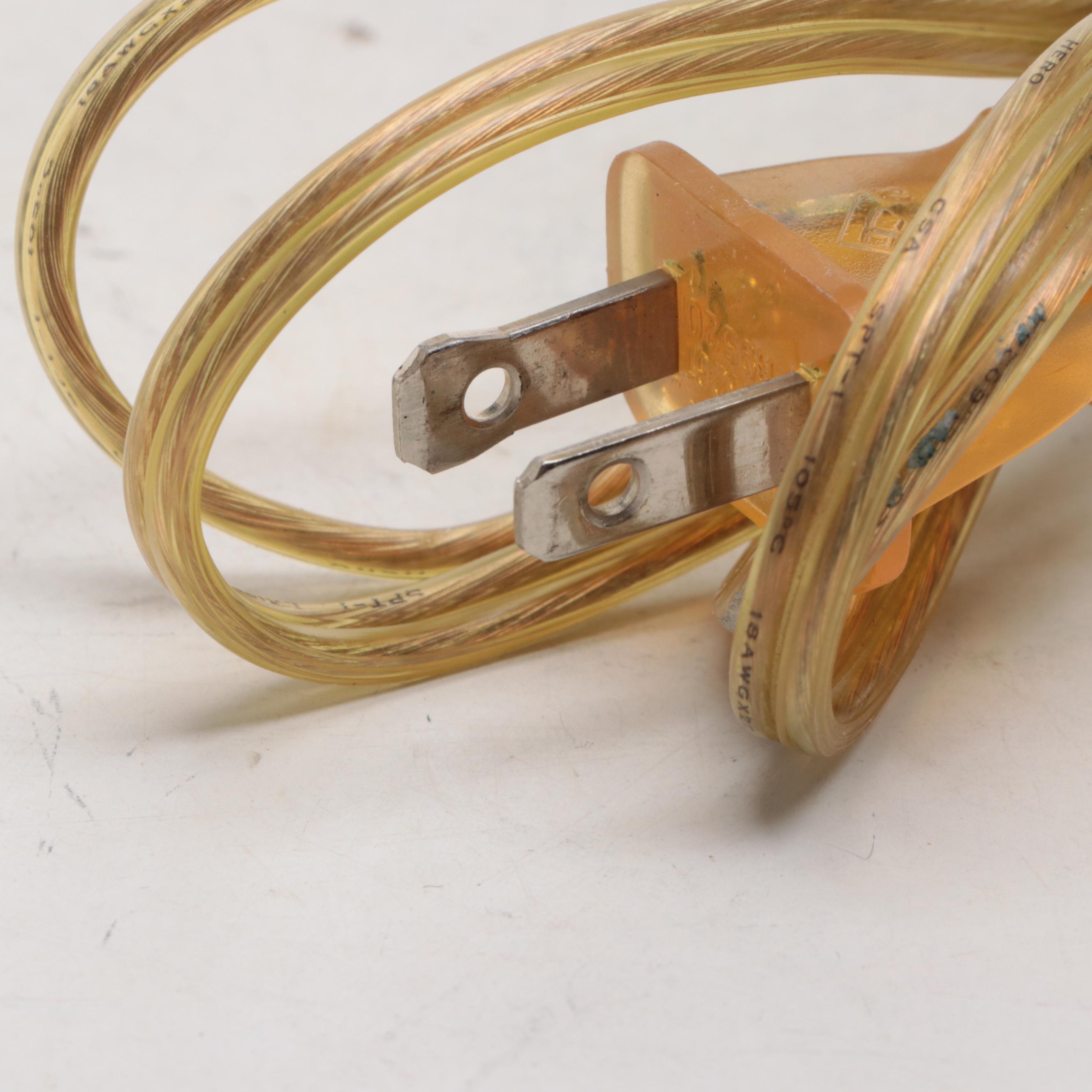 Hand-Painted Cobalt and Floral Ceramic Table Lamp With Blue and White Urn