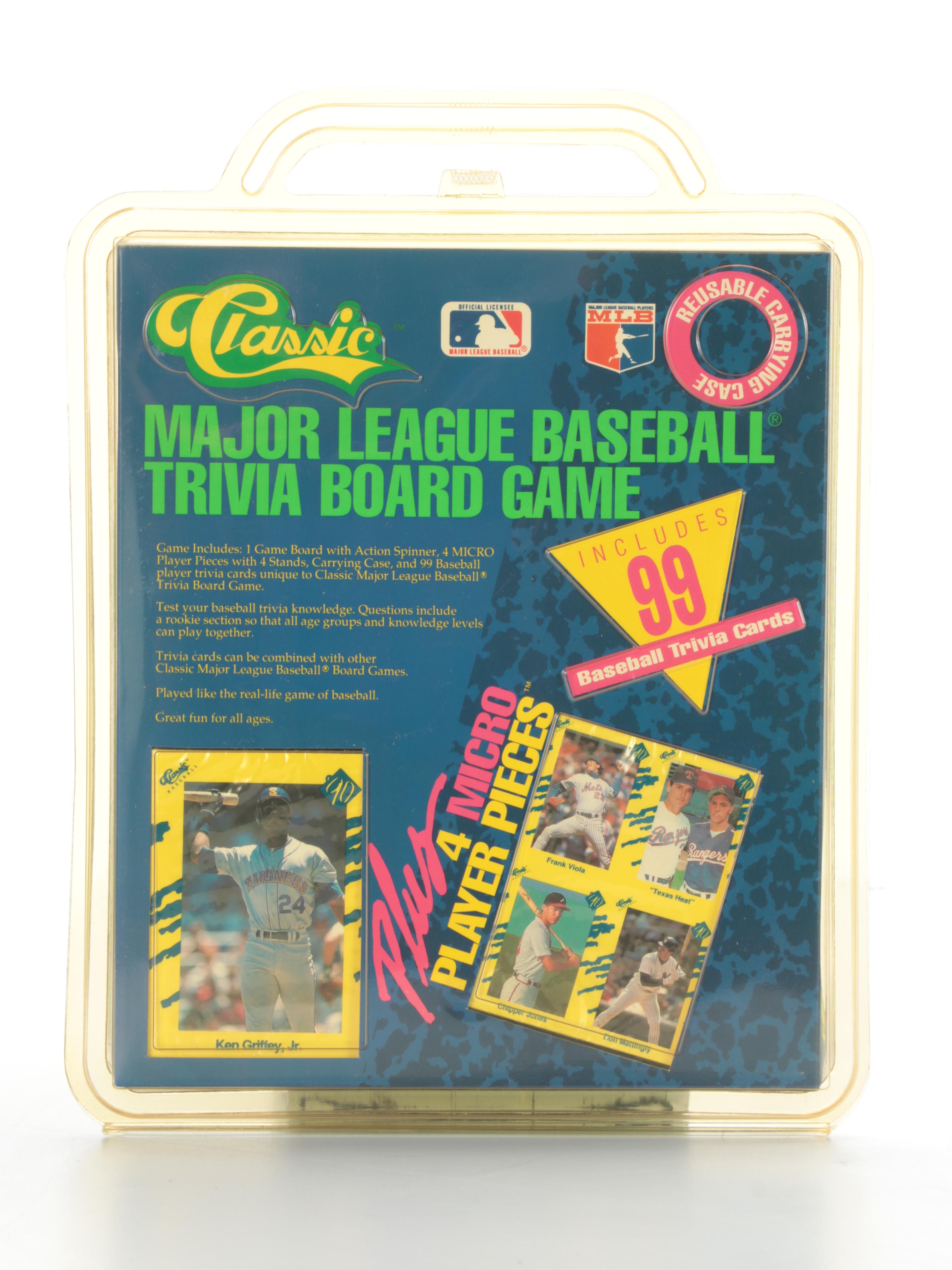 Sealed Classic Major League Baseball Trivia Board Games, with Ken Griffey Jr.