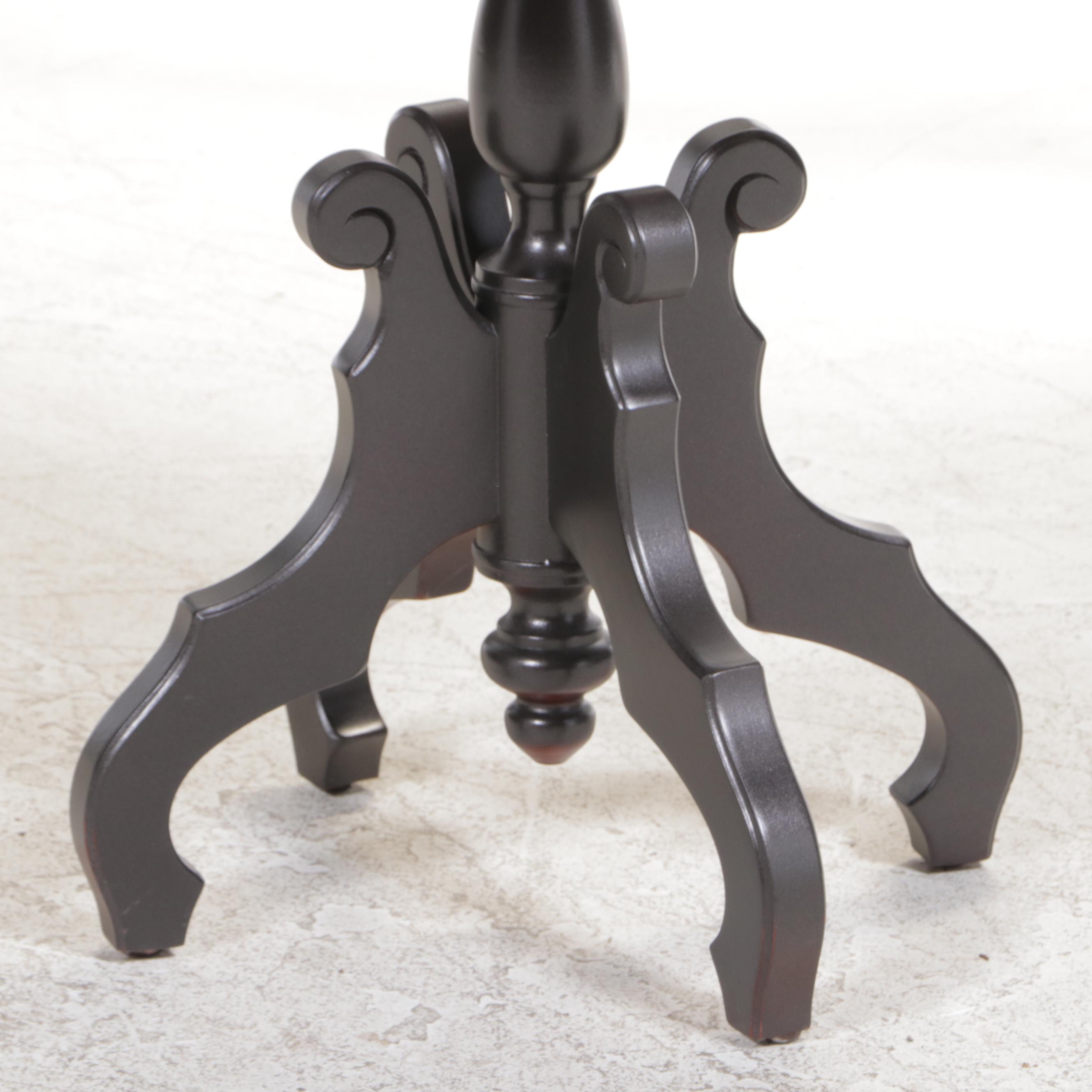 Victorian Style Painted Mahogany and Marble Top Side Table, Late 20th Century