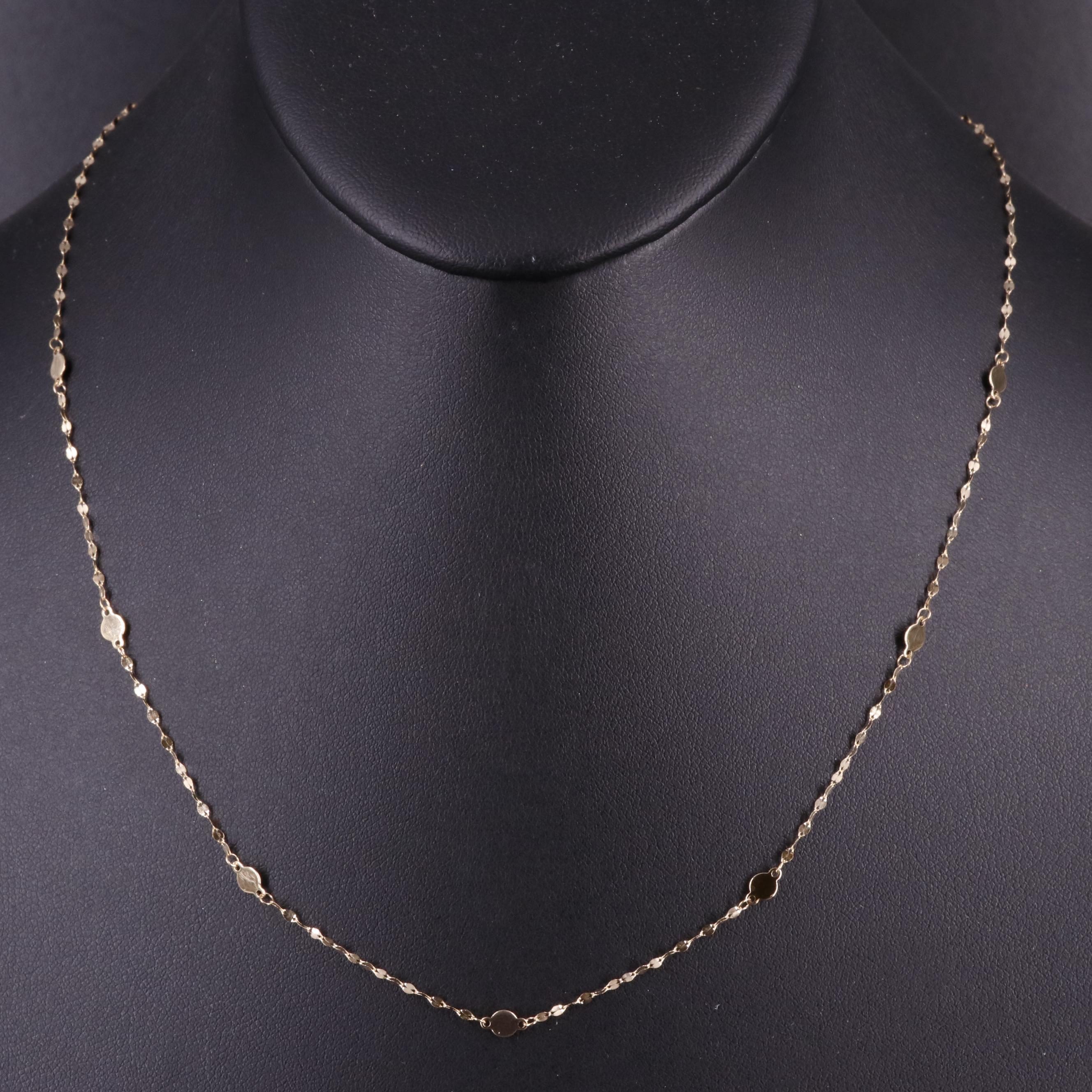 10K Mirror Chain Necklace