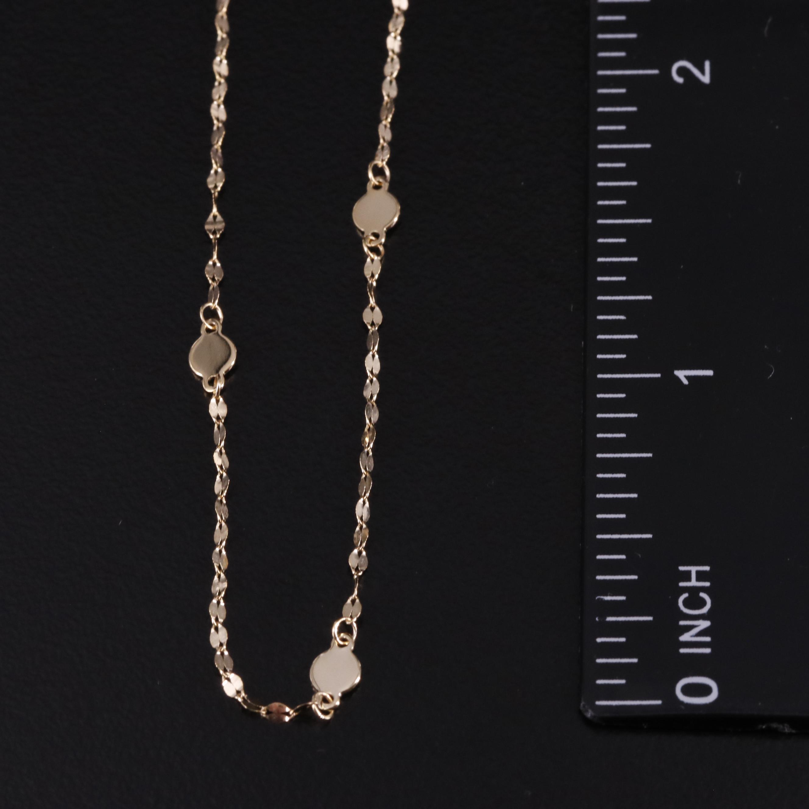 10K Mirror Chain Necklace