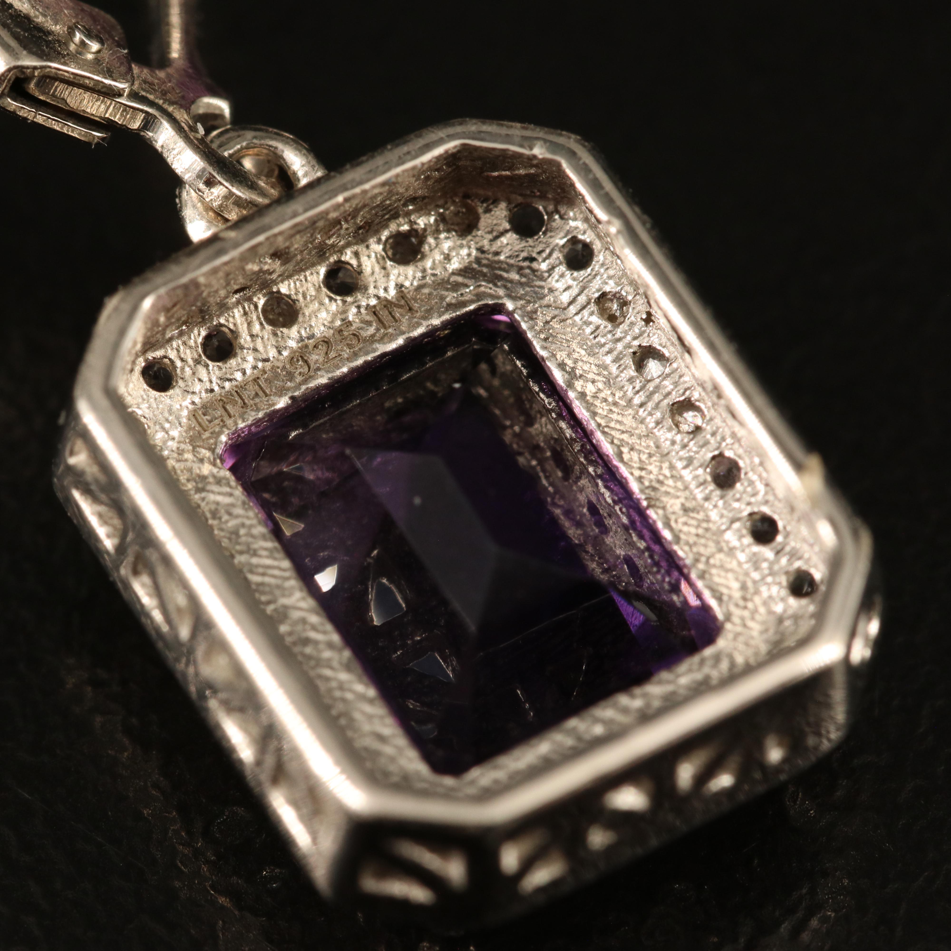 Sterling Amethyst and Topaz Earrings