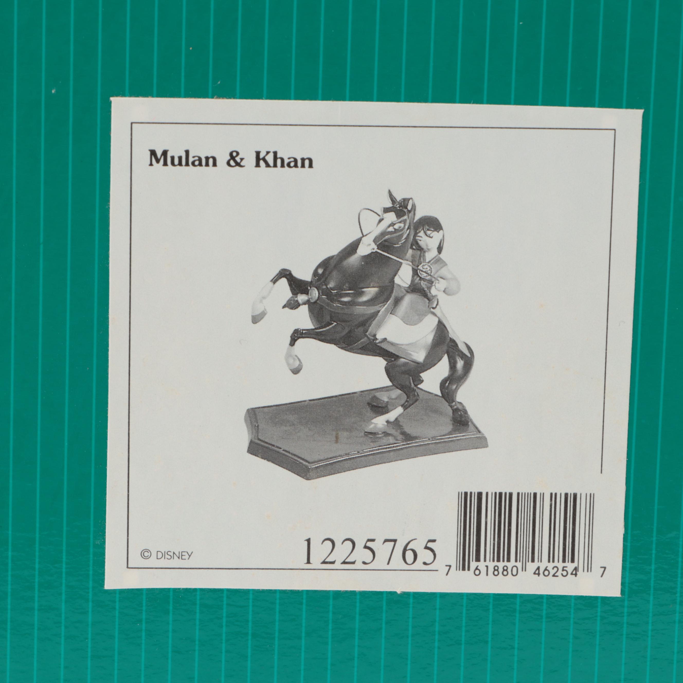 Walt Disney Classics "Triumphant" of Mulan and Khan Figure
