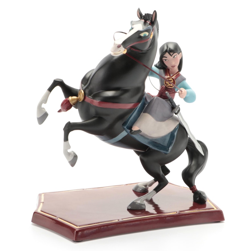 Walt Disney Classics "Triumphant" of Mulan and Khan Figure