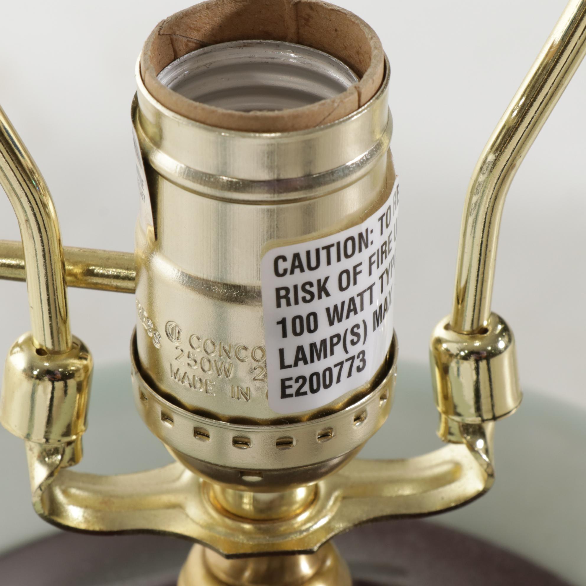 Chinese Blue and White Porcelain Gu Beaker Vase Table Lamps