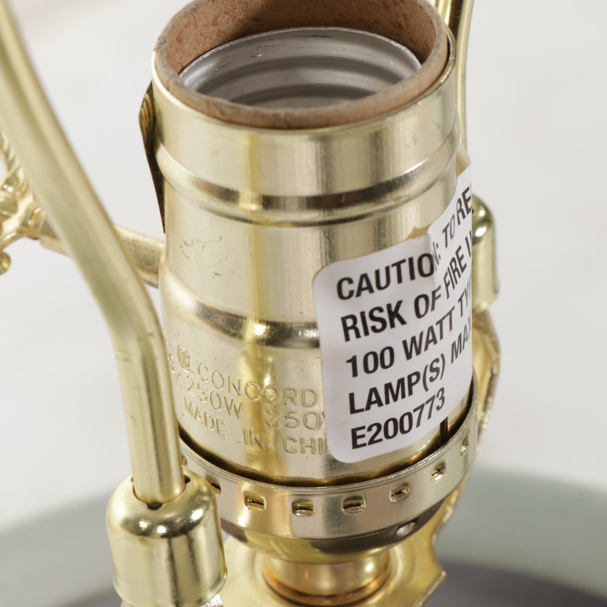 Chinese Blue and White Porcelain Gu Beaker Vase Table Lamps