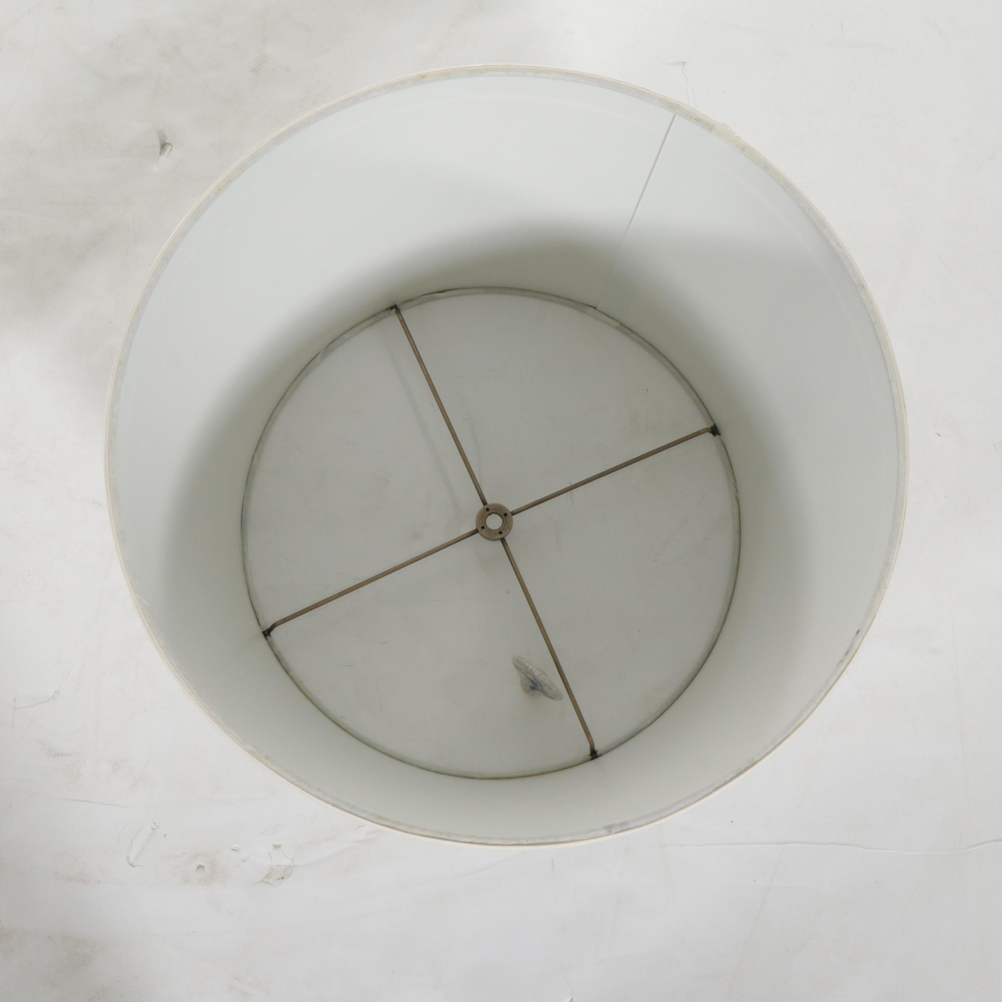 Chinese Blue and White Porcelain Gu Beaker Vase Table Lamps