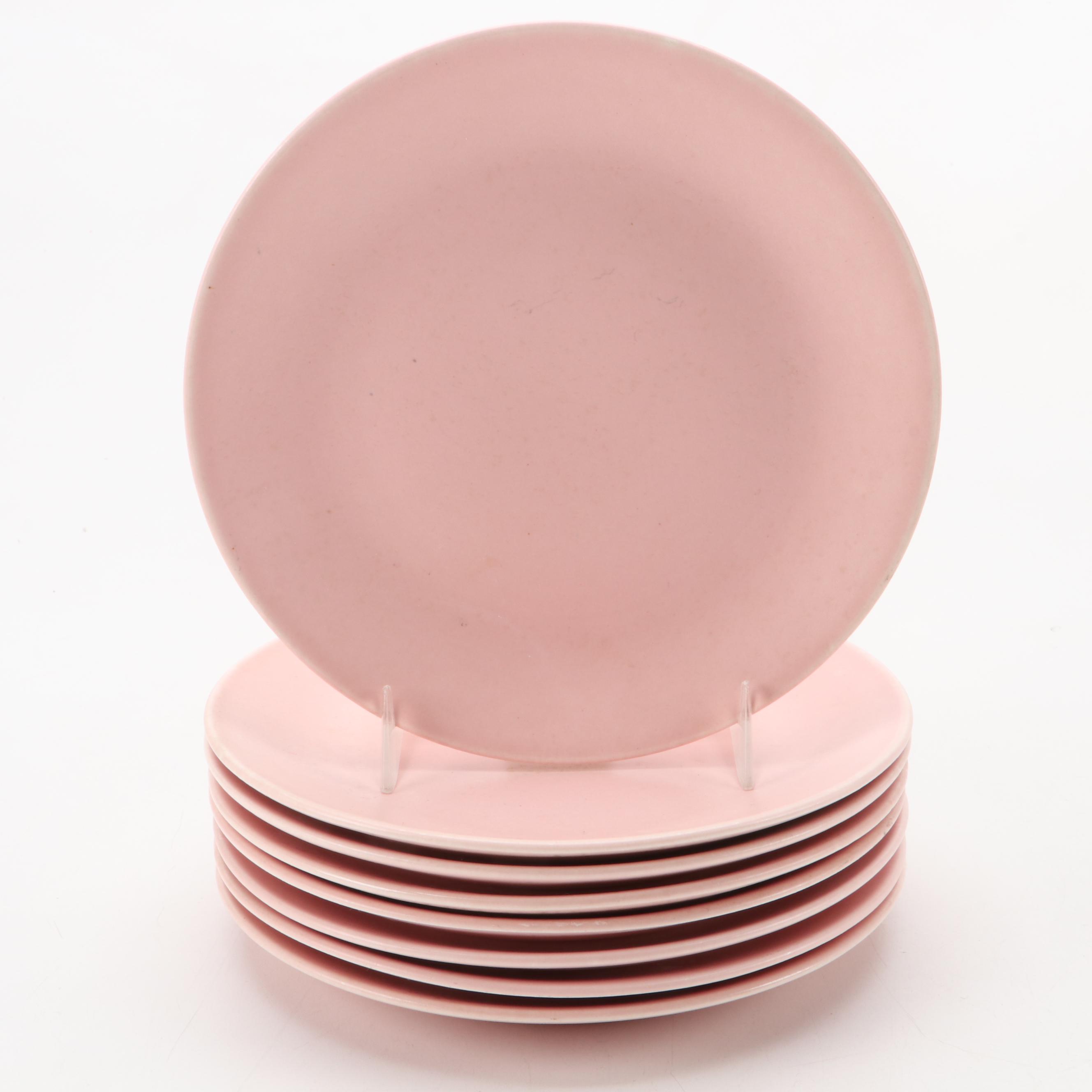 Mid Century Modern Pink Glazed Ceramic Tableware, Mid to Late 20th Century