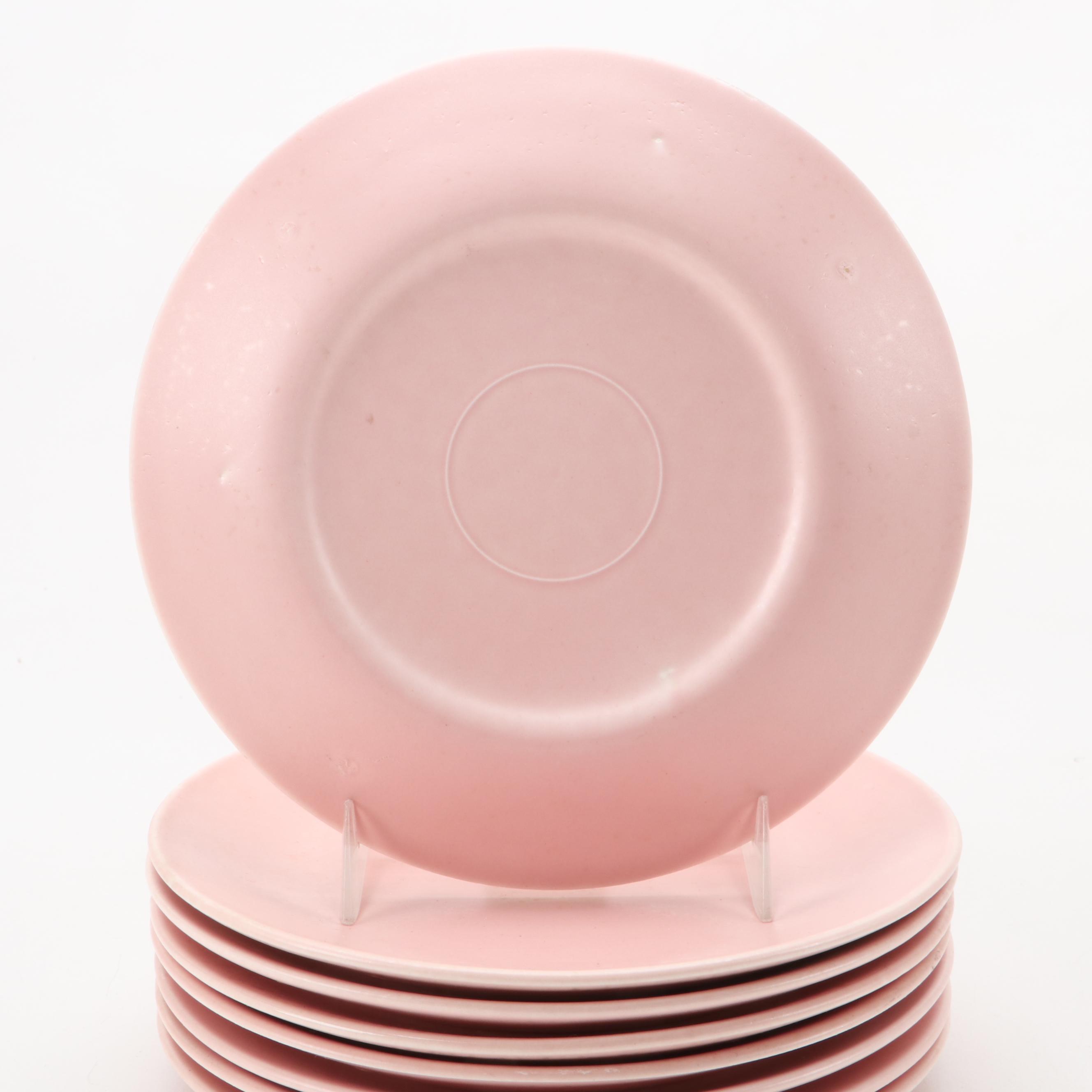 Mid Century Modern Pink Glazed Ceramic Tableware, Mid to Late 20th Century