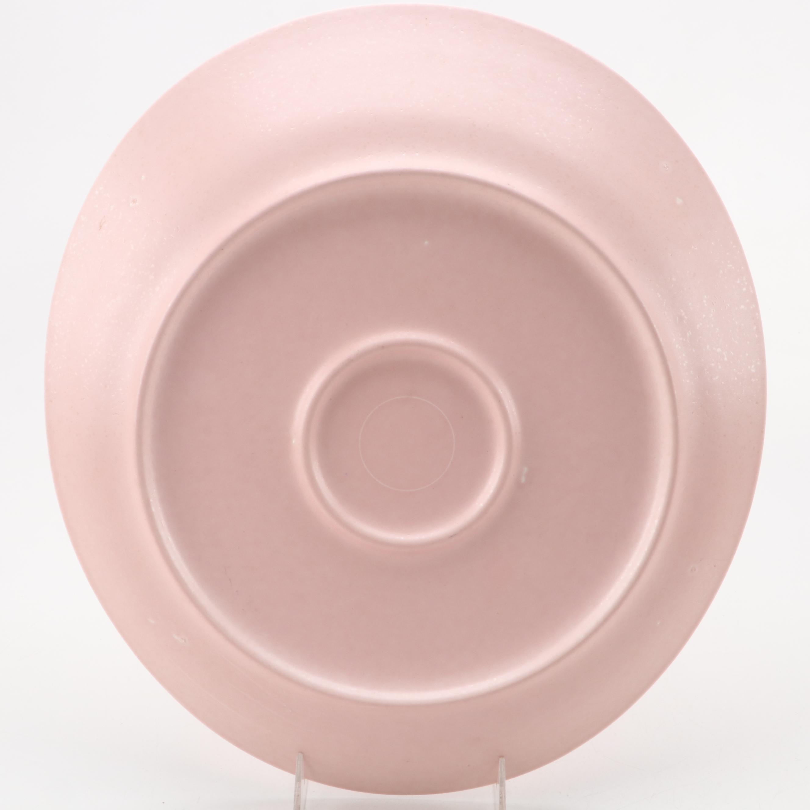 Mid Century Modern Pink Glazed Ceramic Tableware, Mid to Late 20th Century