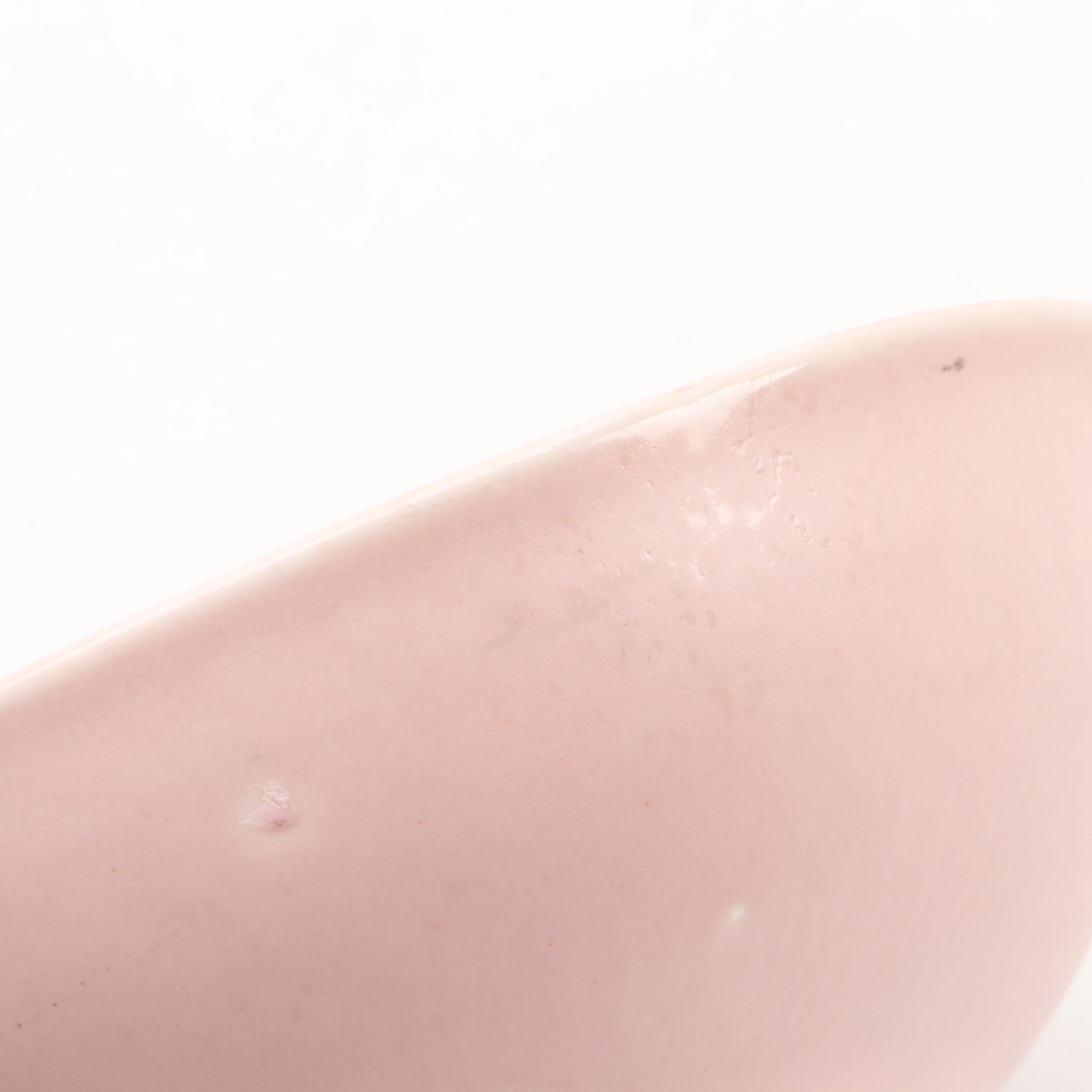 Mid Century Modern Pink Glazed Ceramic Tableware, Mid to Late 20th Century