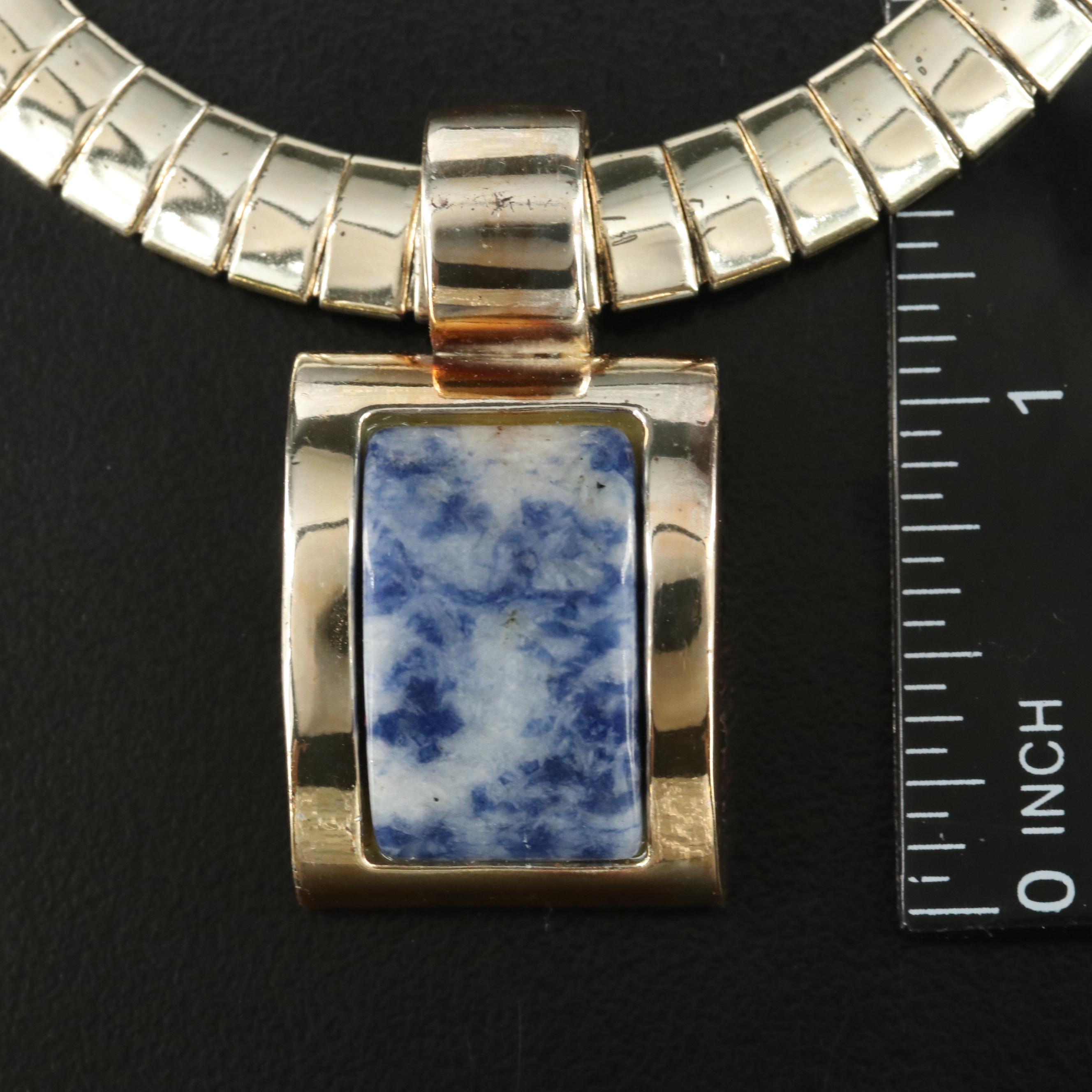 Necklaces and Bracelet Including Sterling and Denim Lapis