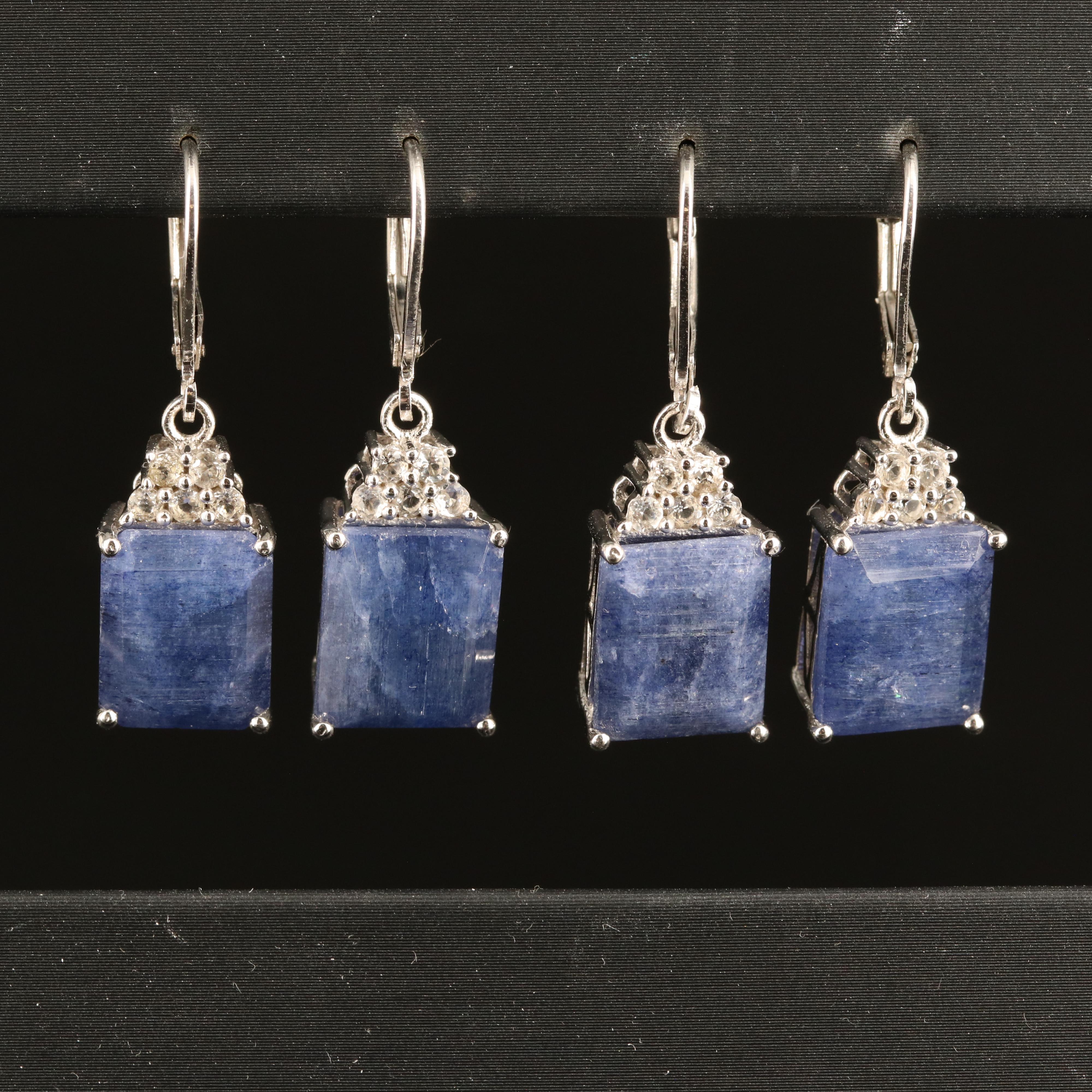 Sterling Beryl and Topaz Earrings