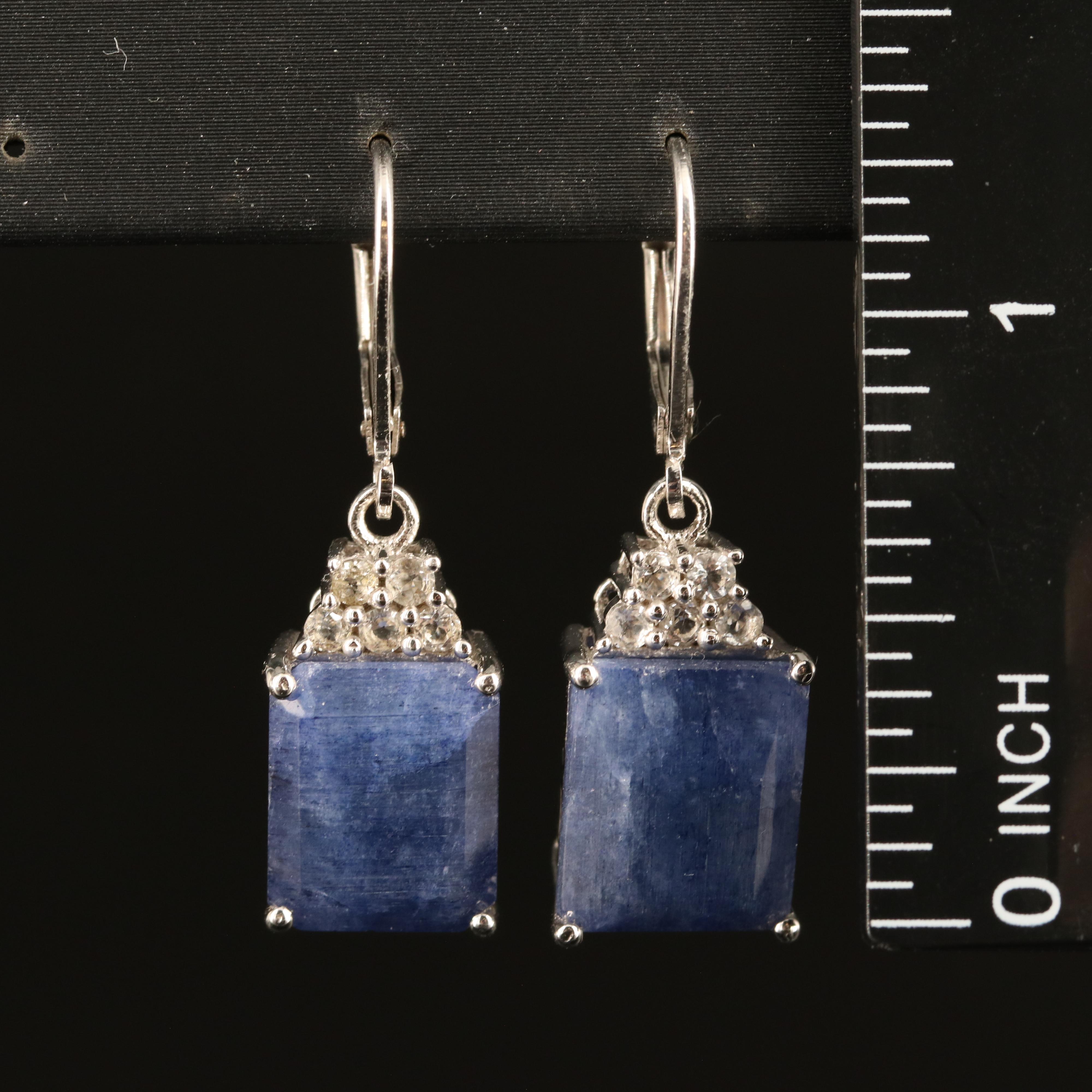 Sterling Beryl and Topaz Earrings