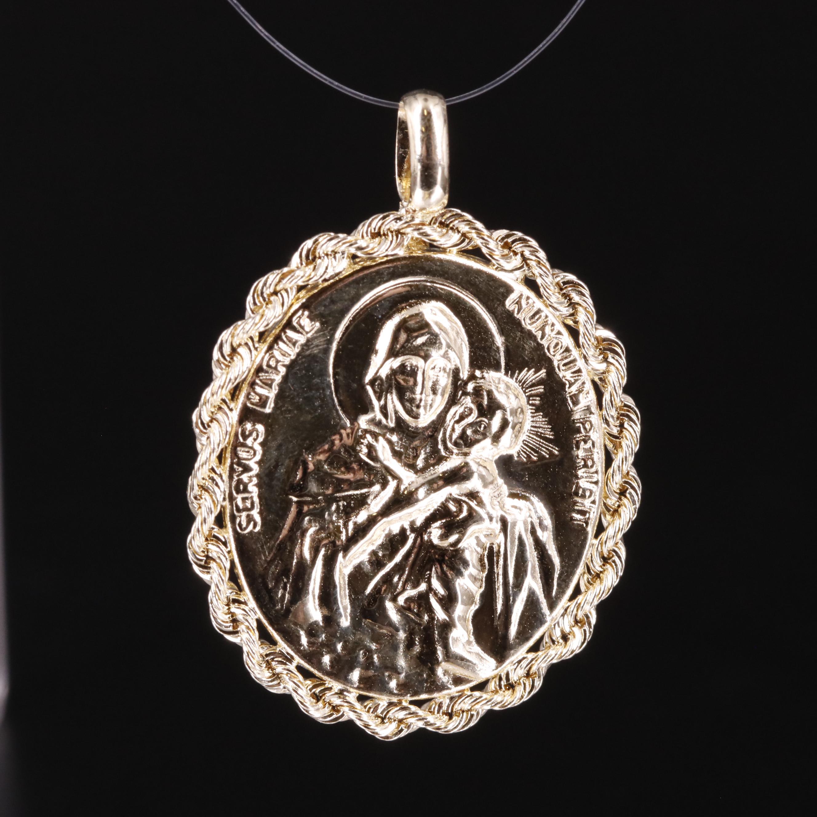 10K Madonna and Child Pendant
