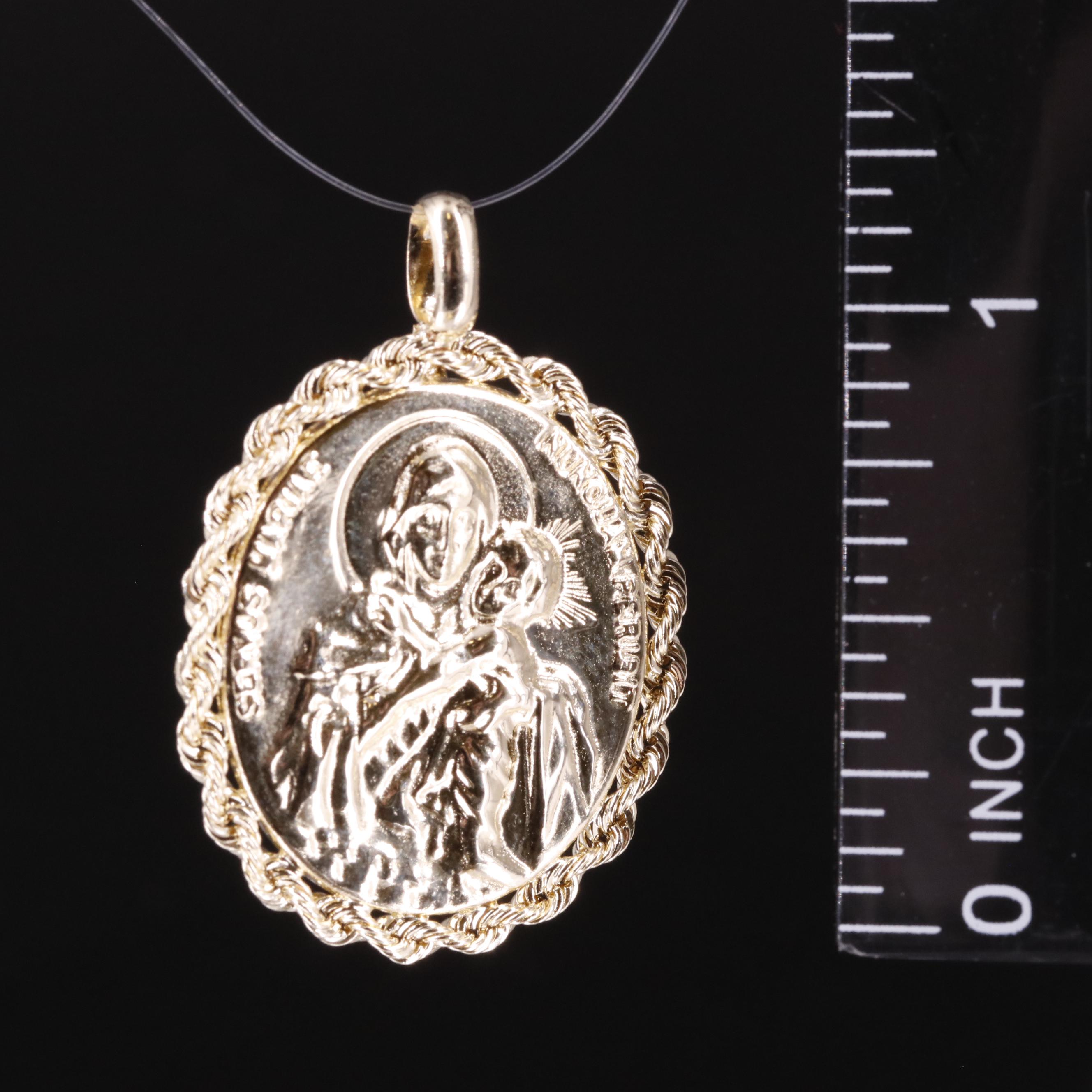 10K Madonna and Child Pendant