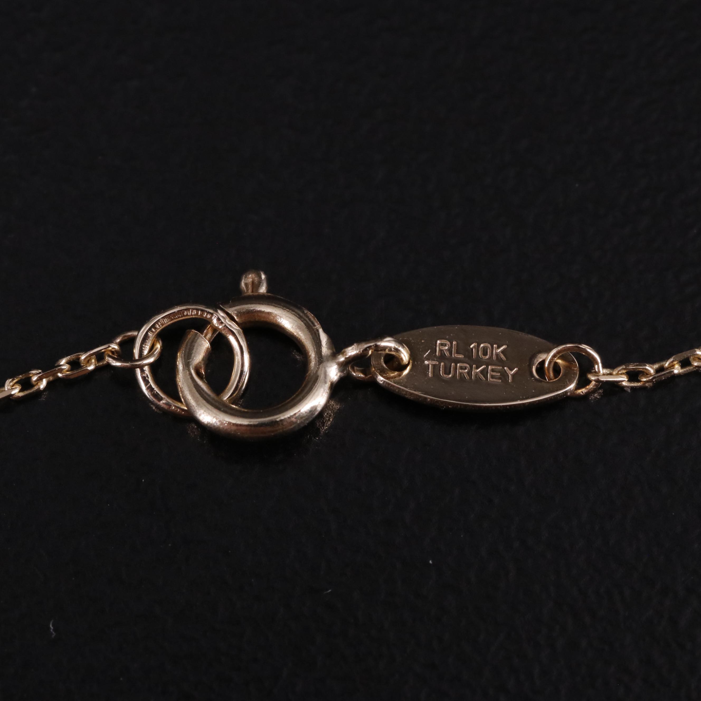 10K Cable Chain "Love" and Heart Necklace