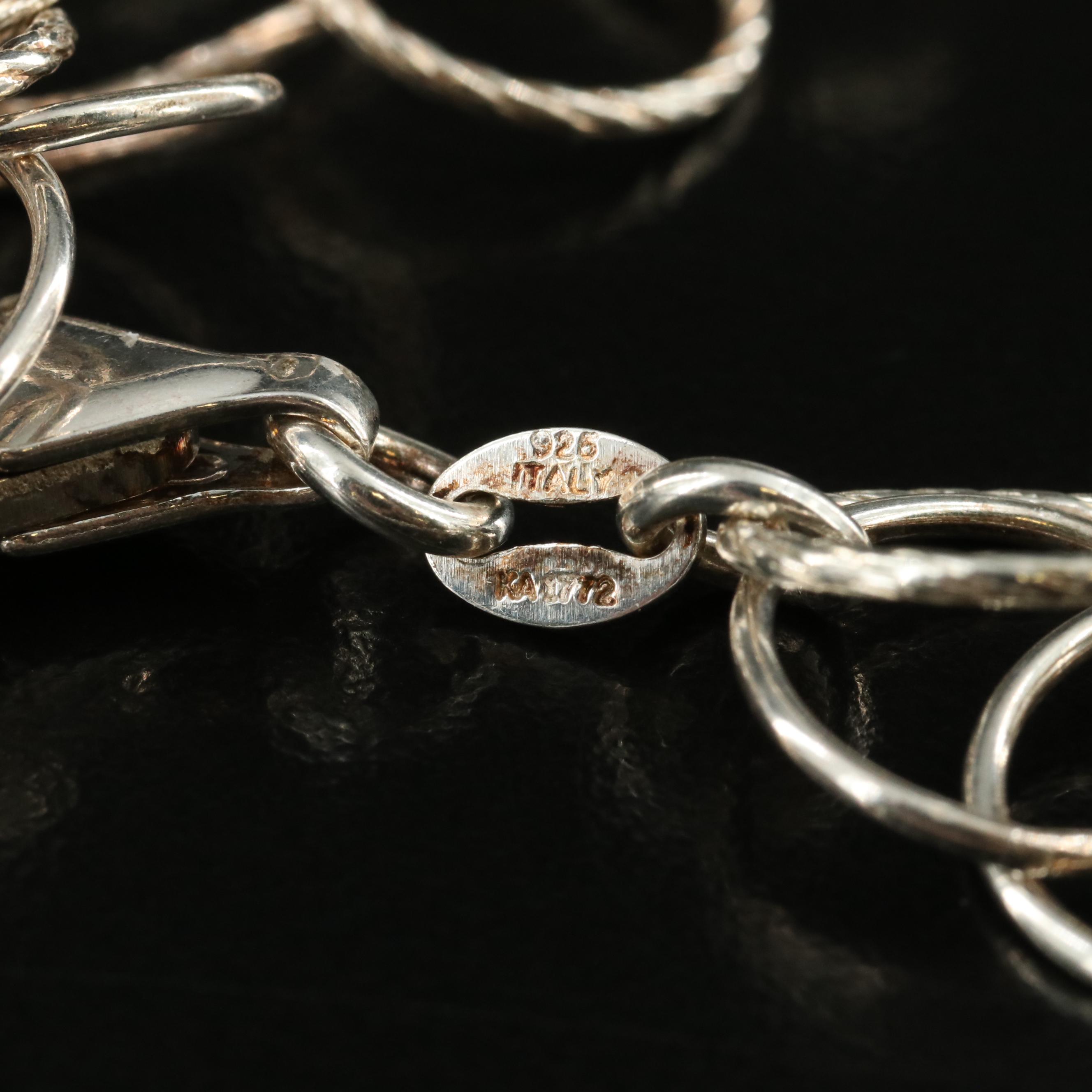 Italian Sterling Chain Mail Necklace