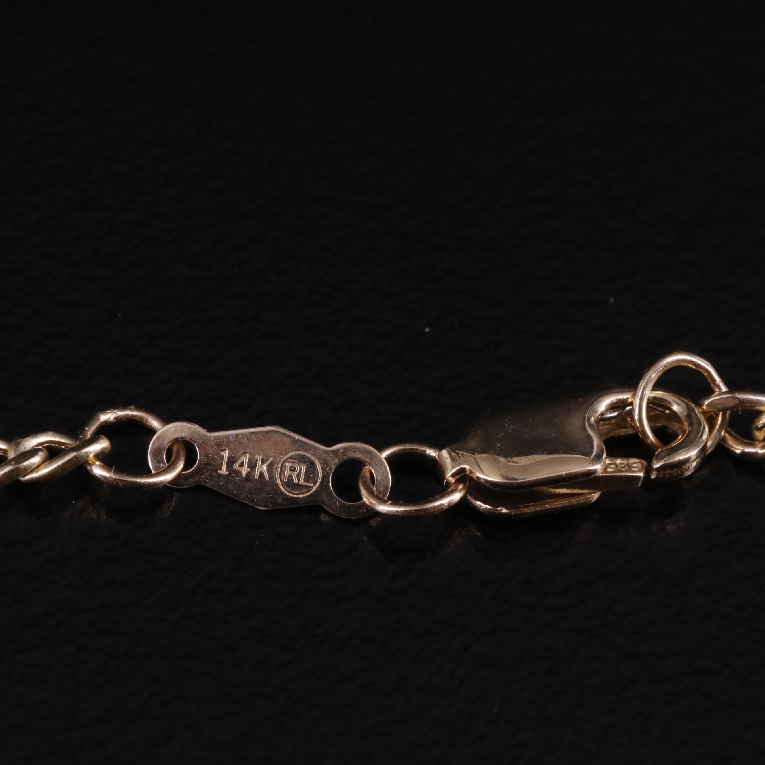 14K Curb Chain and Beaded Necklace