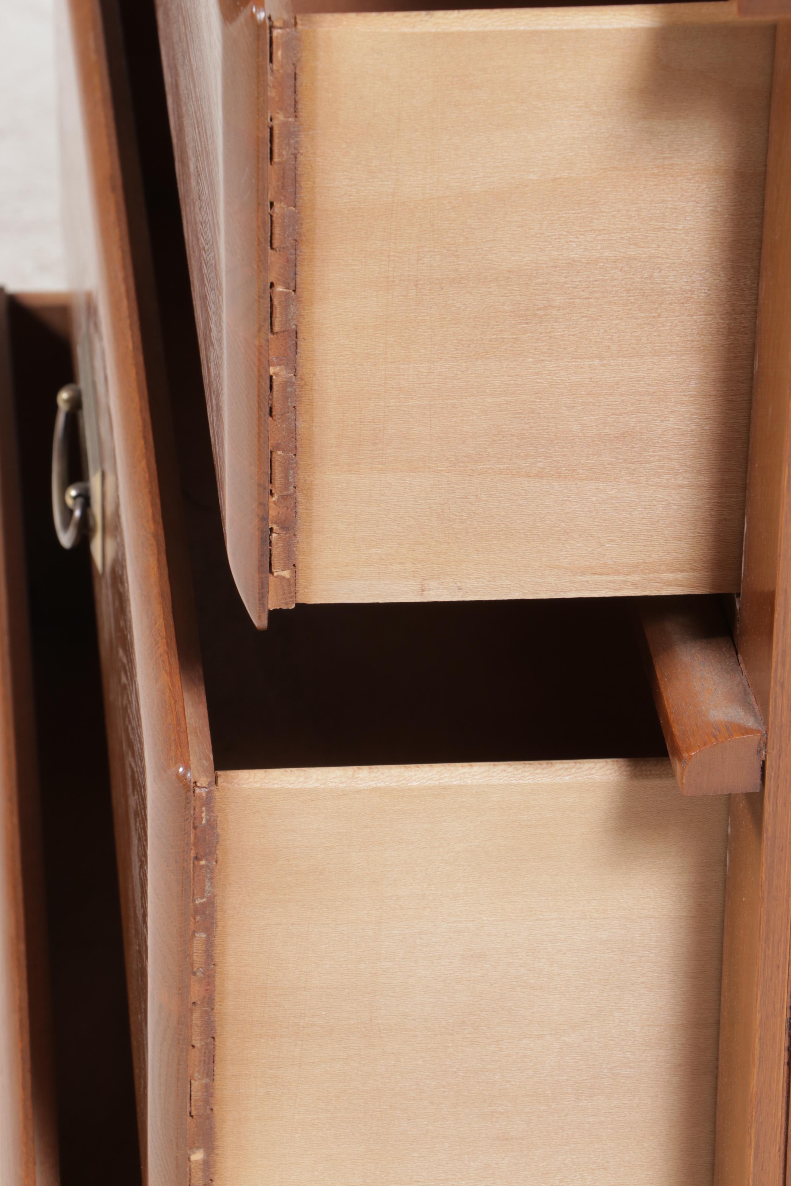 Cavalier Oak Four-Drawer Chest, Mid-20th Century