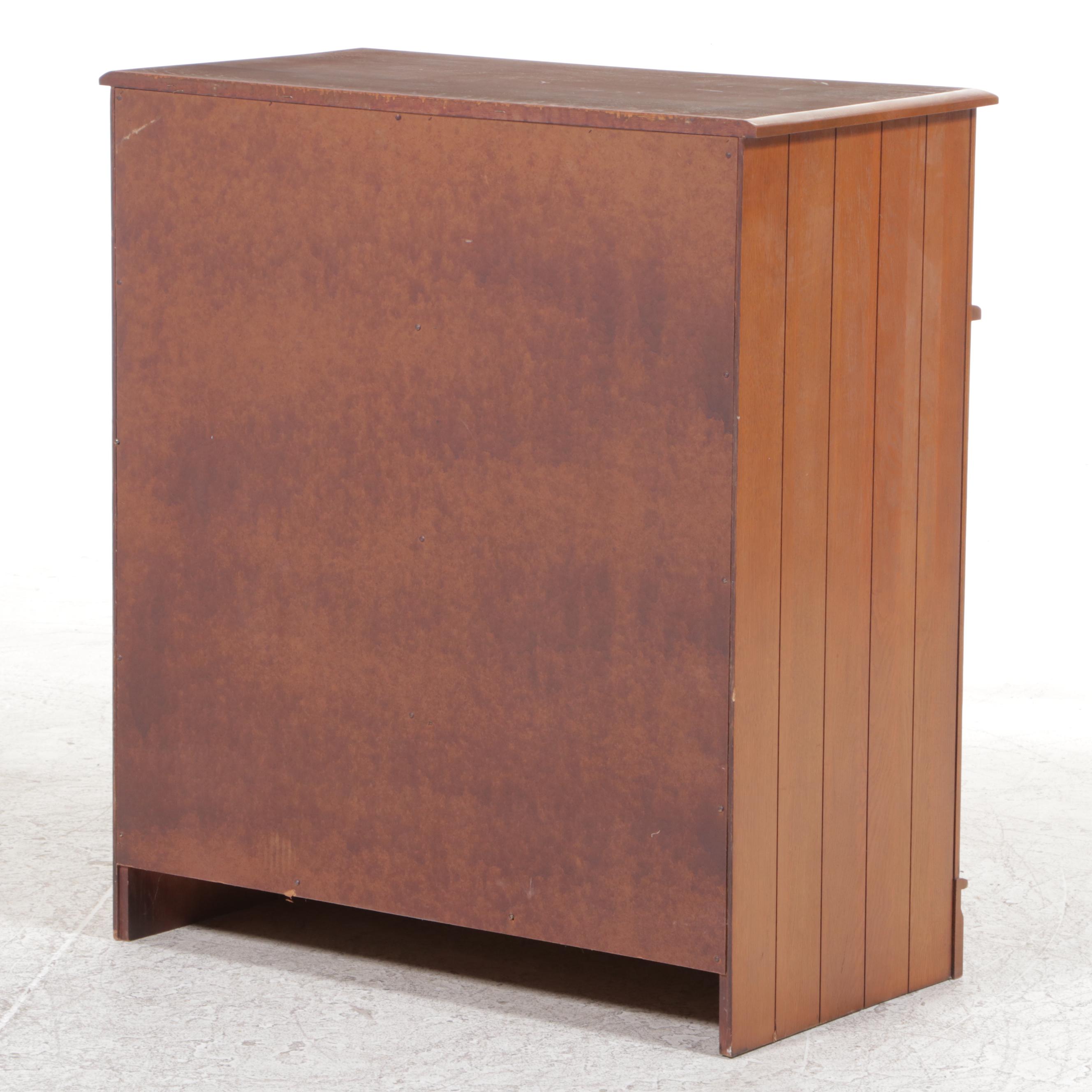 Cavalier Oak Four-Drawer Chest, Mid-20th Century