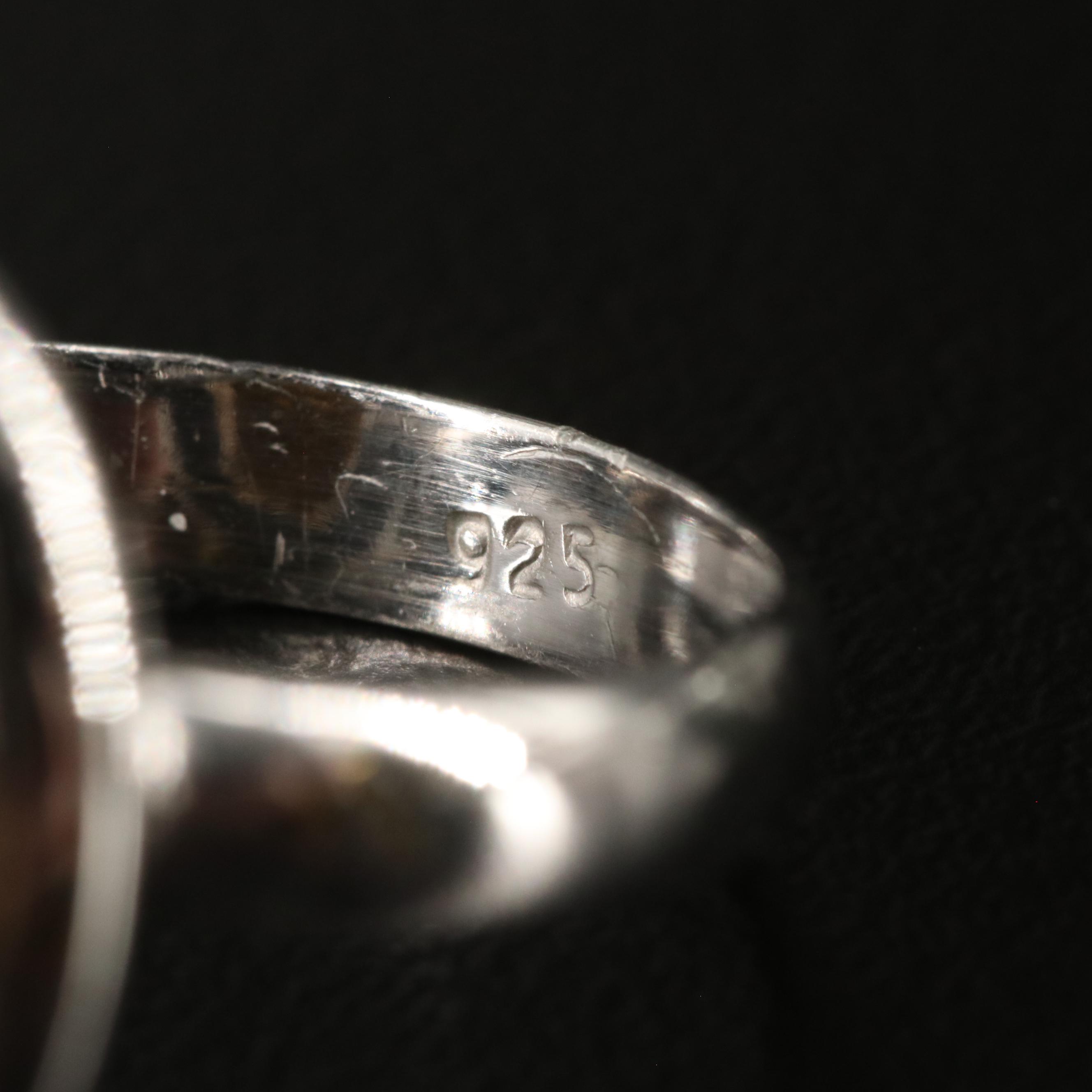 Sterling Smoky Quartz Ring