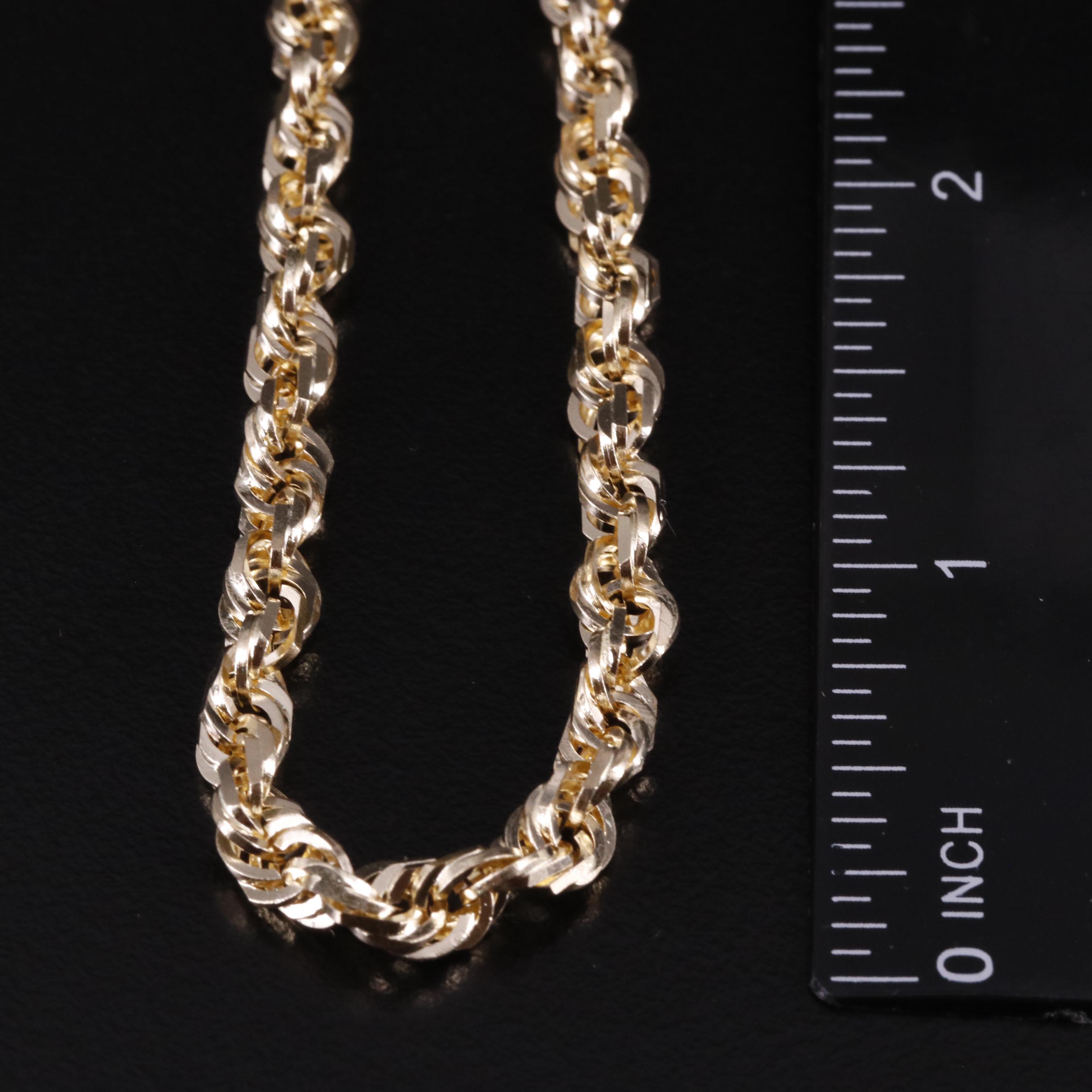 10K Rope Chain Bracelet