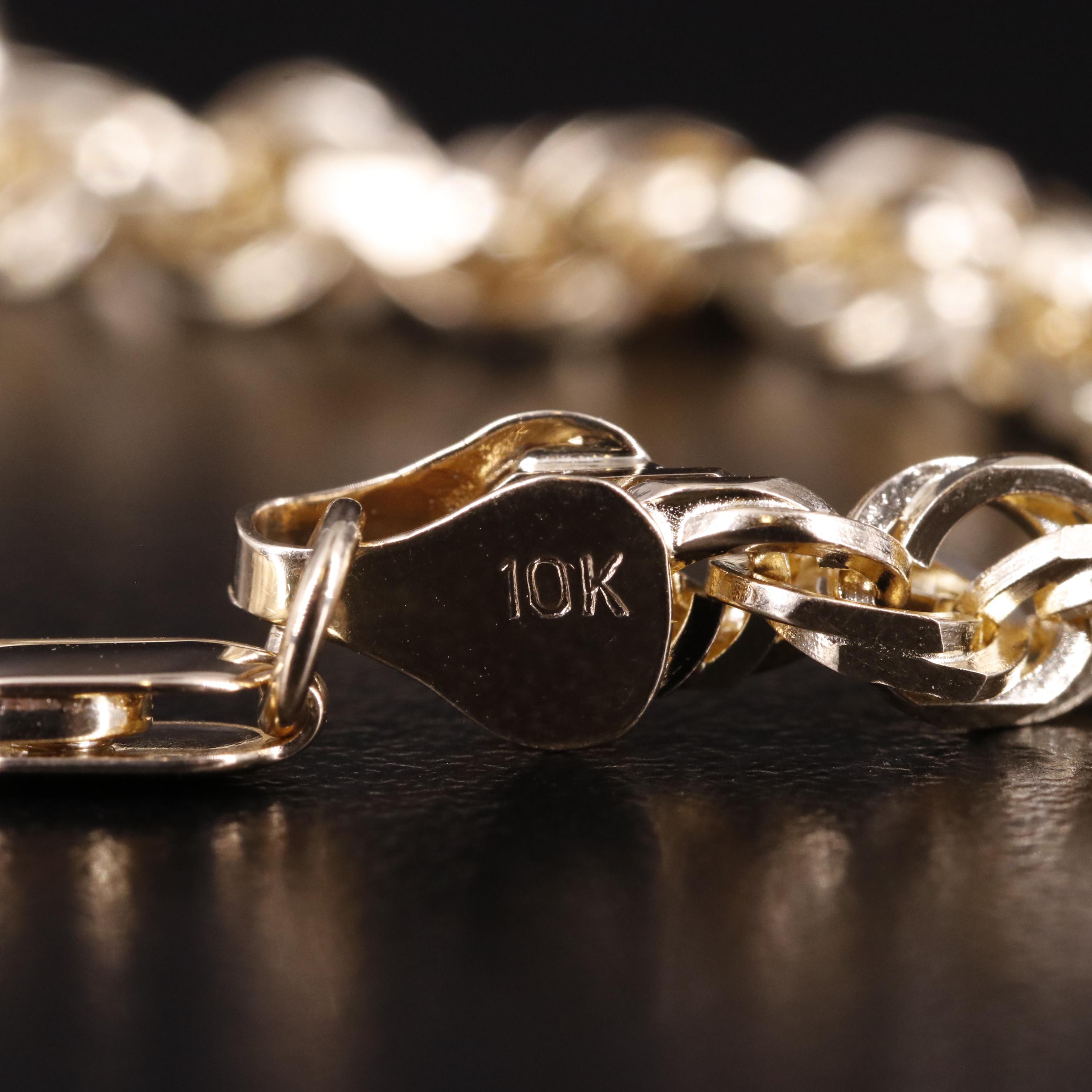 10K Rope Chain Bracelet