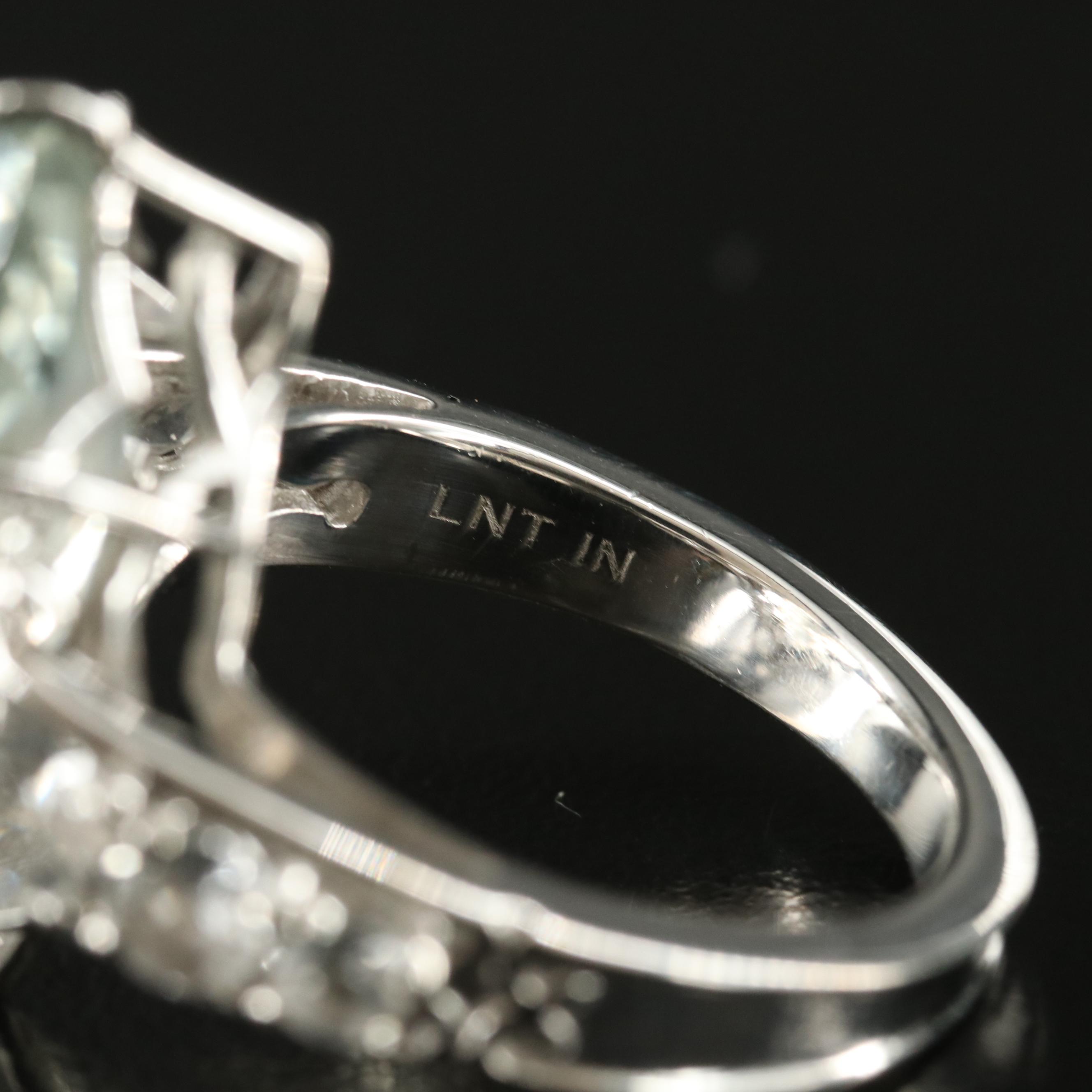 Sterling Prasiolite and Topaz Ring