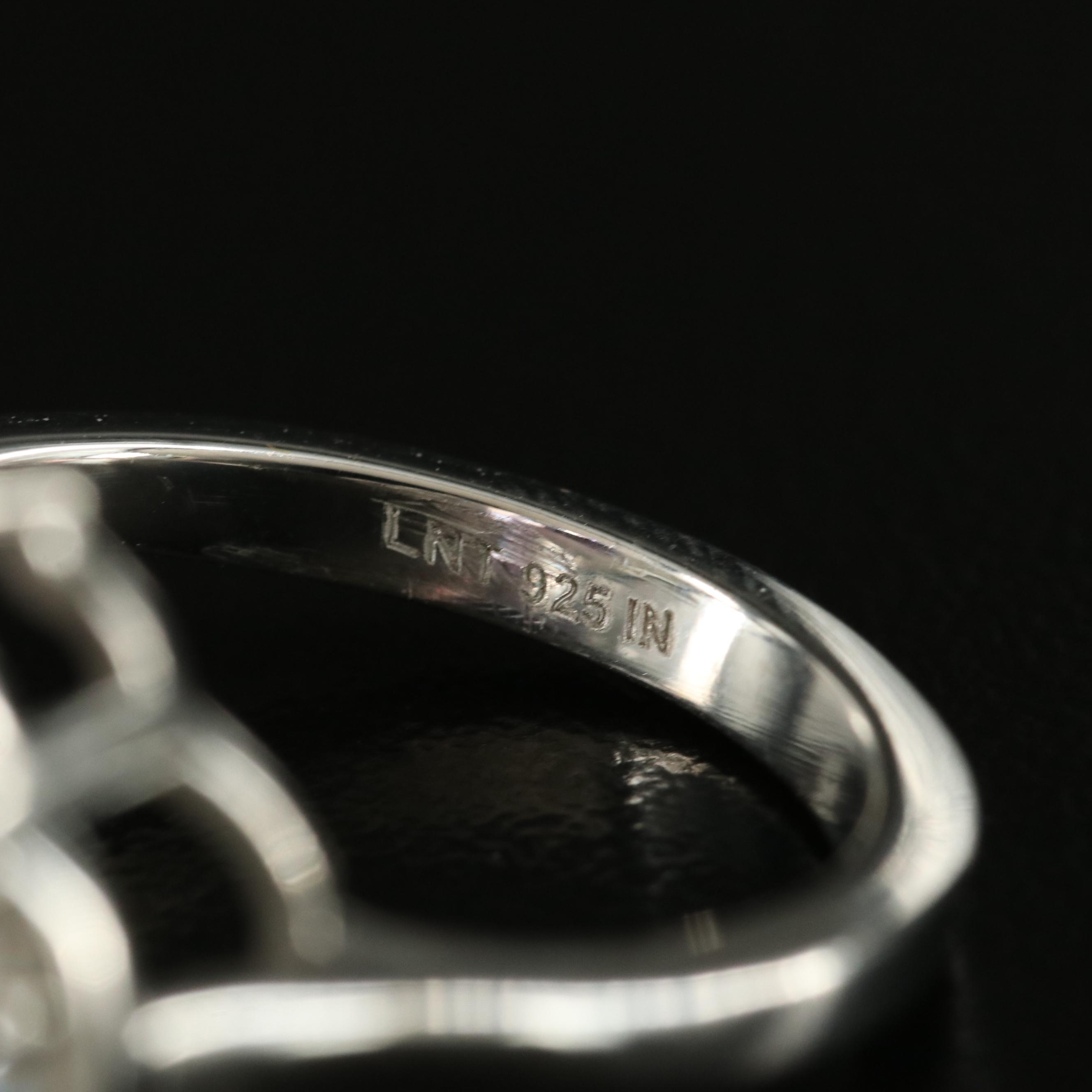 Sterling Amethyst and Zircon Ring