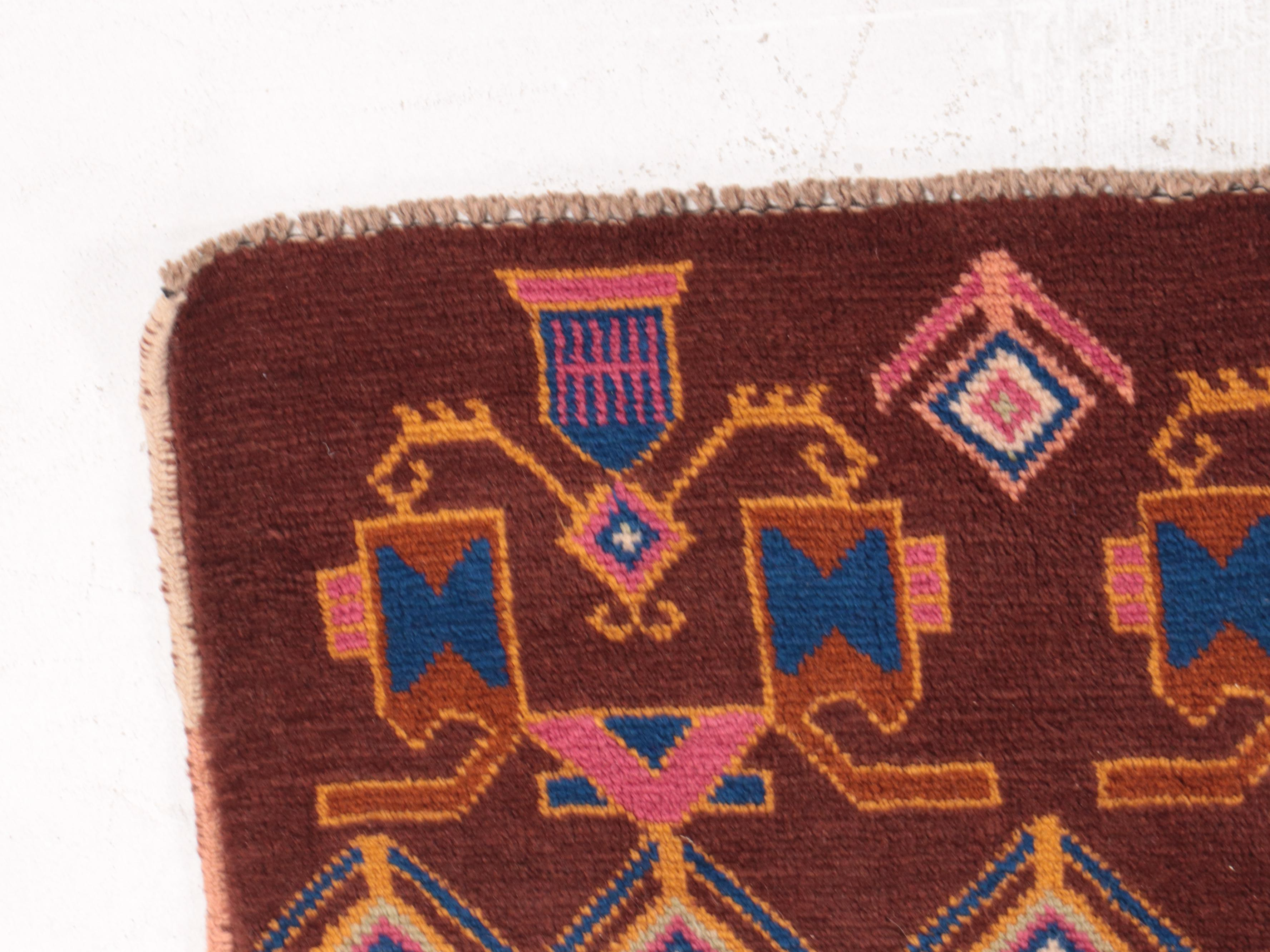 6'1 x 8'6 Hand-Knotted Afghan Baluch Area Rug